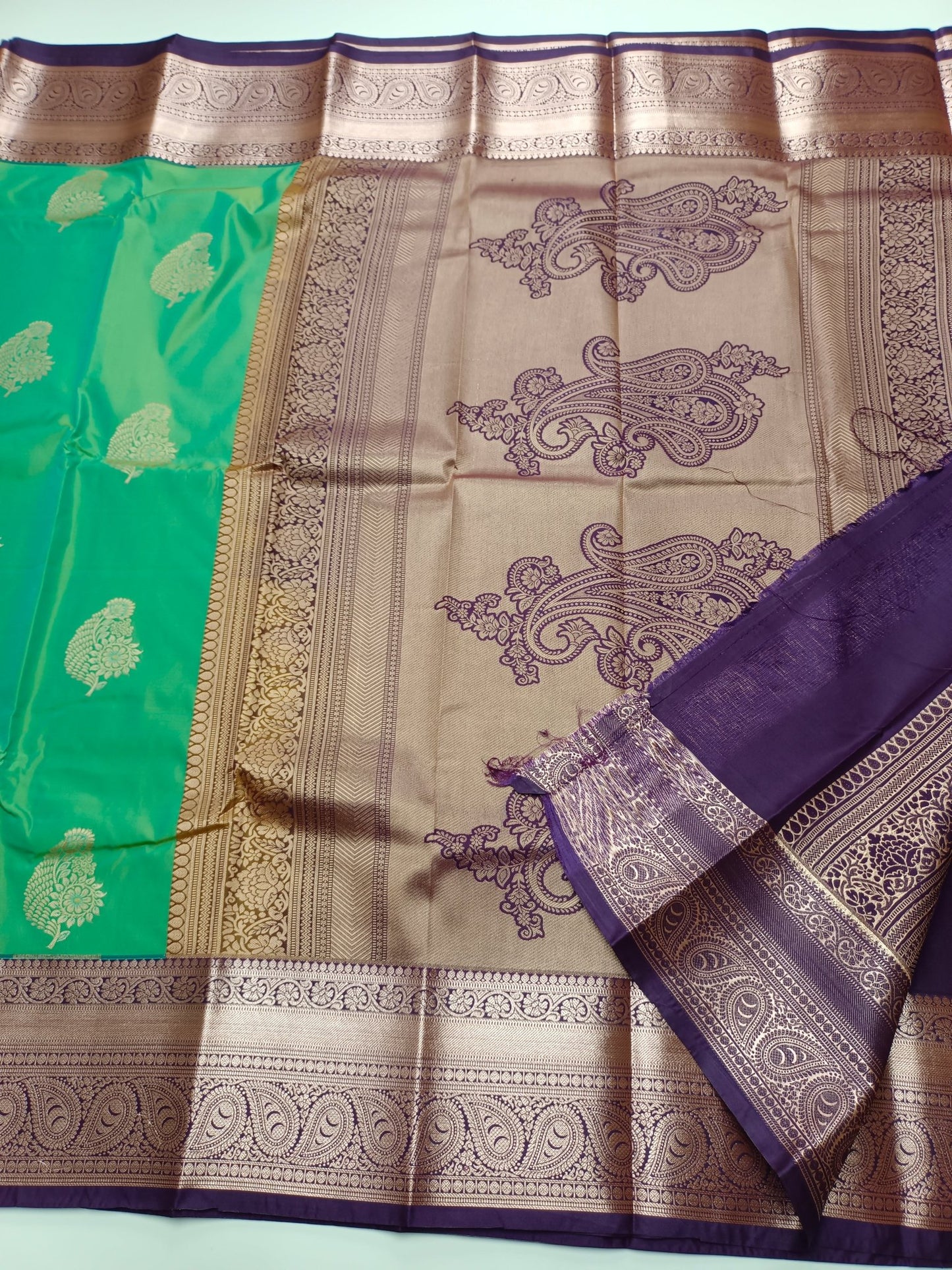 KANCHIPURAM SEMI SILK SAREE - B S CHANNABASAPPA & SONS