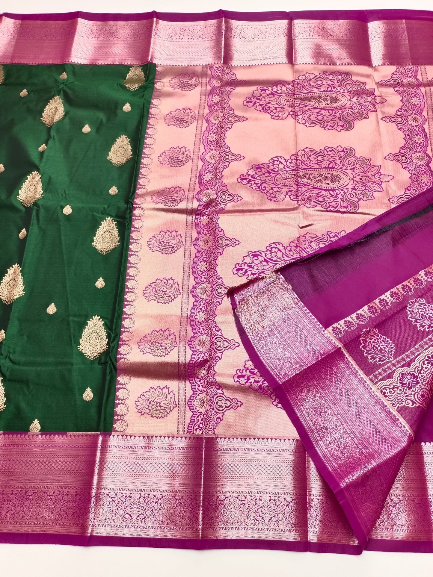 KANCHIPURAM SEMI SILK SAREE - B S CHANNABASAPPA & SONS