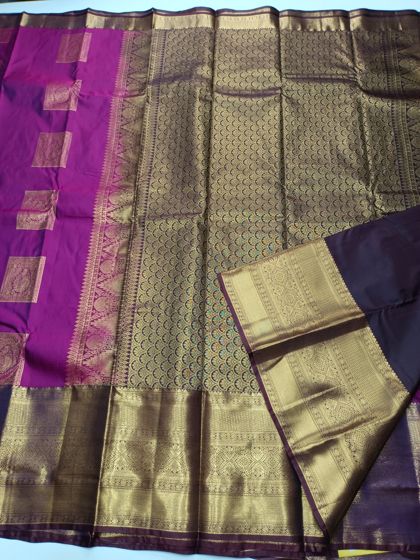 KANCHIPURAM SEMI SILK SAREE - B S CHANNABASAPPA & SONS