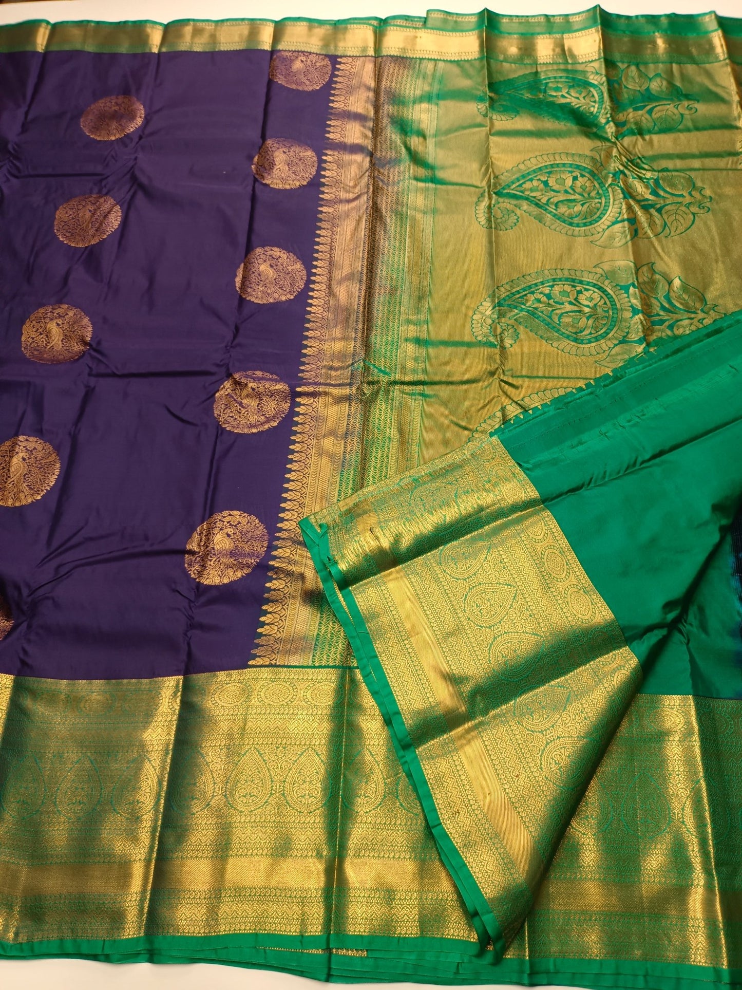KANCHIPURAM SEMI SILK SAREE - B S CHANNABASAPPA & SONS