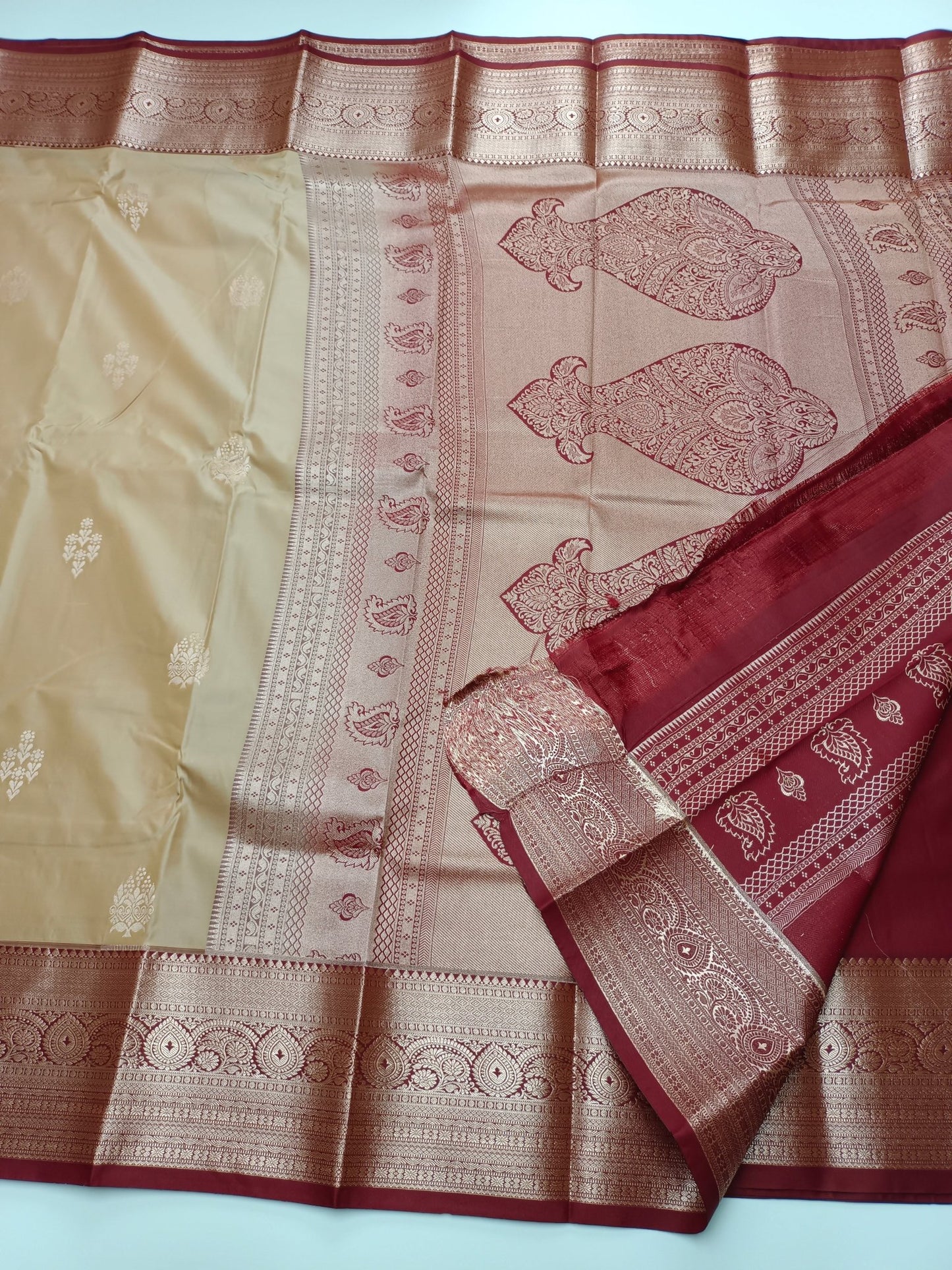KANCHIPURAM SEMI SILK SAREE - B S CHANNABASAPPA & SONS