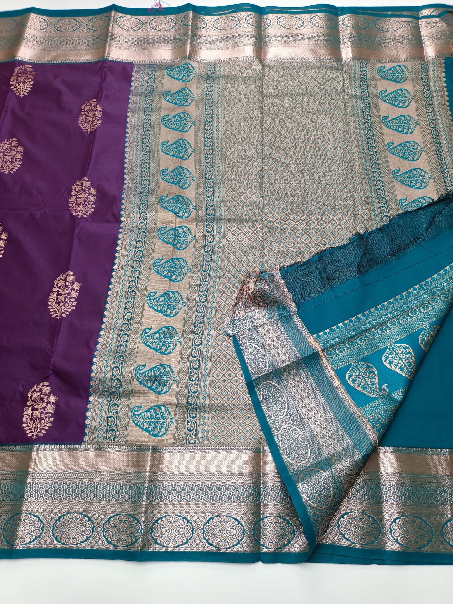 KANCHIPURAM SEMI SILK SAREE - B S CHANNABASAPPA & SONS