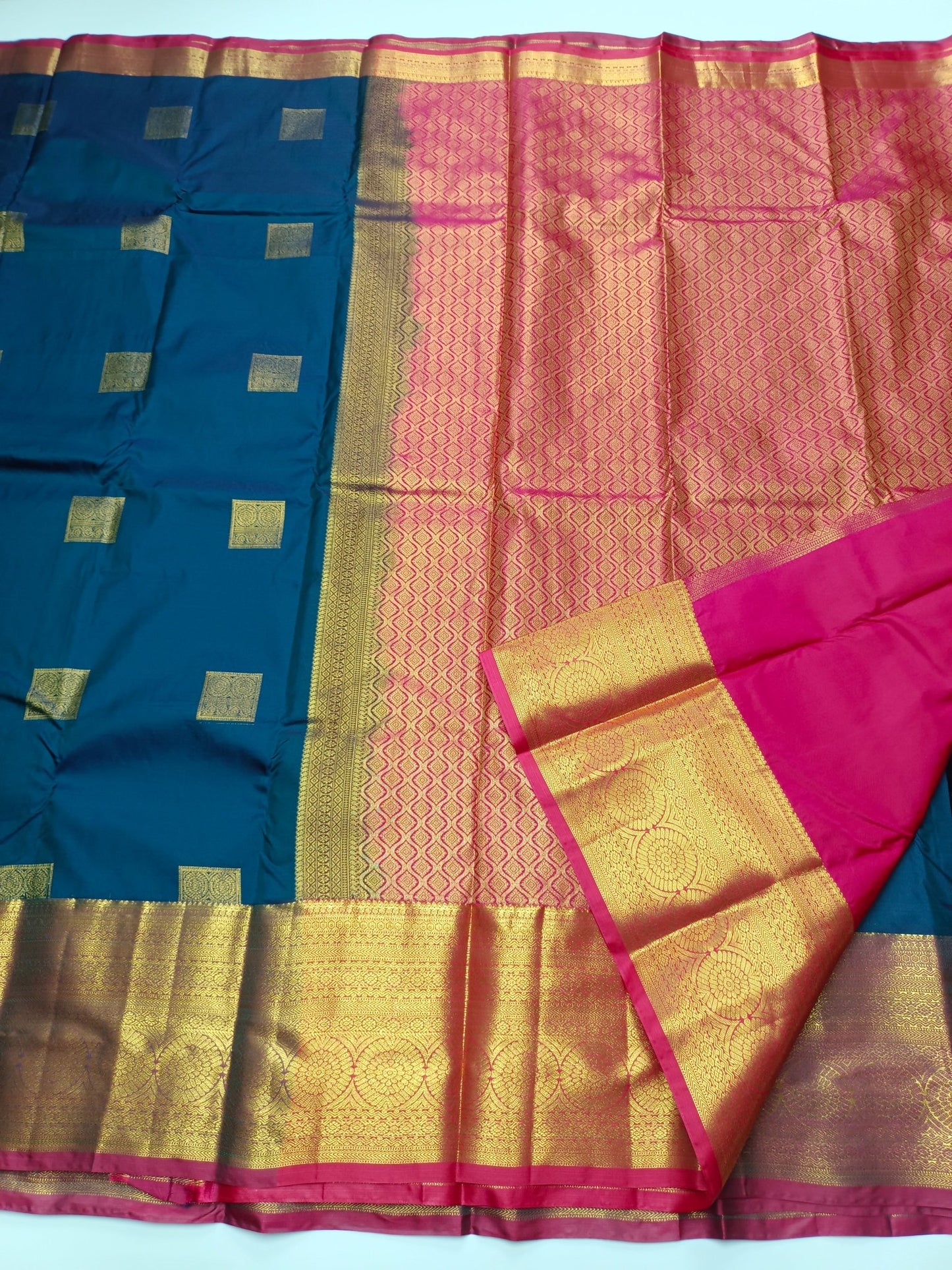 KANCHIPURAM SEMI SILK SAREE - B S CHANNABASAPPA & SONS