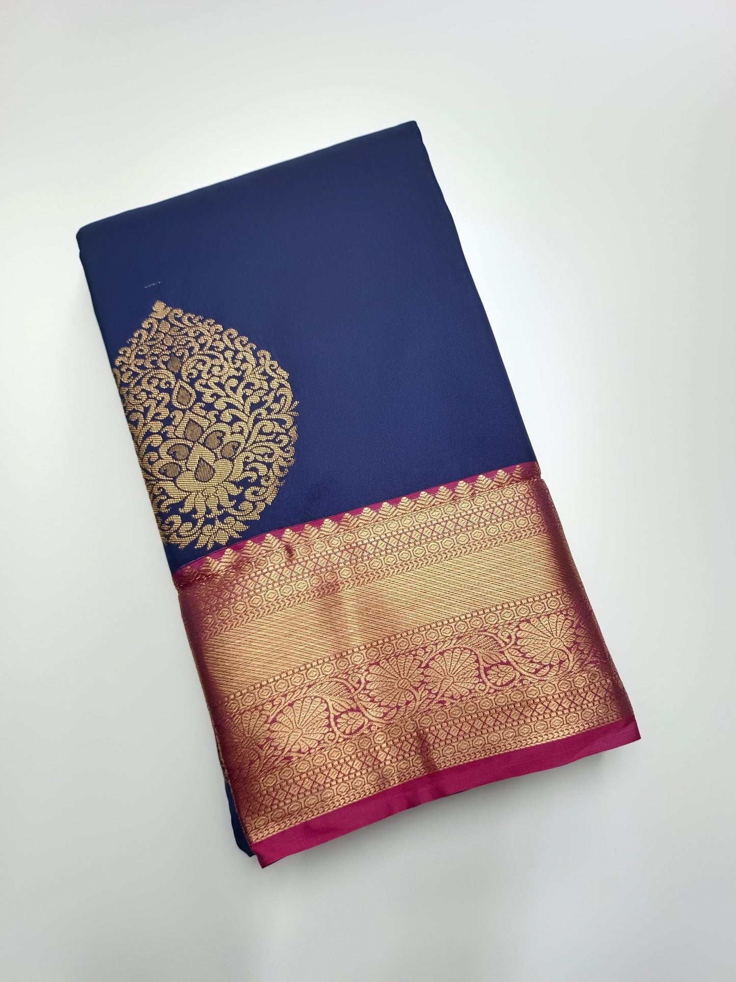 KANCHIPURAM SEMI SILK SAREE - B S CHANNABASAPPA & SONS