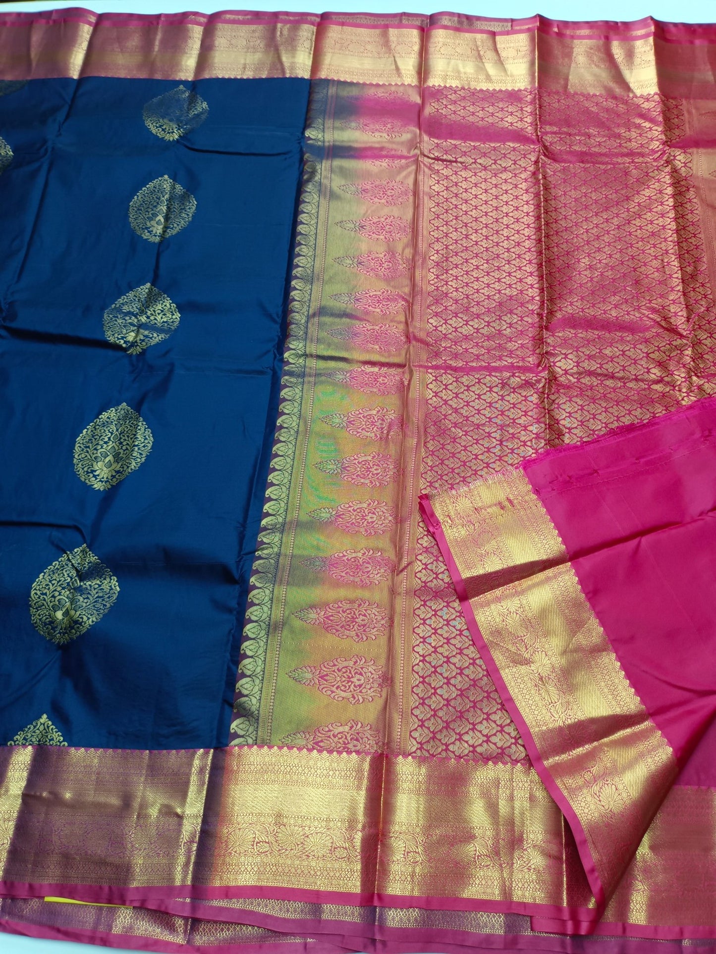 KANCHIPURAM SEMI SILK SAREE - B S CHANNABASAPPA & SONS