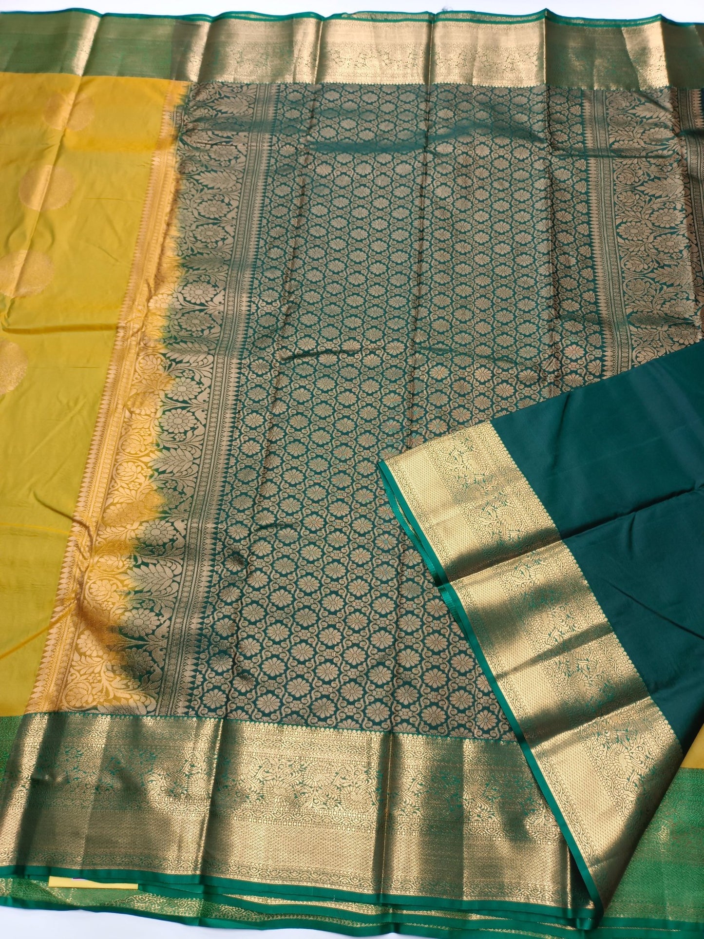 KANCHIPURAM SEMI SILK SAREE - B S CHANNABASAPPA & SONS
