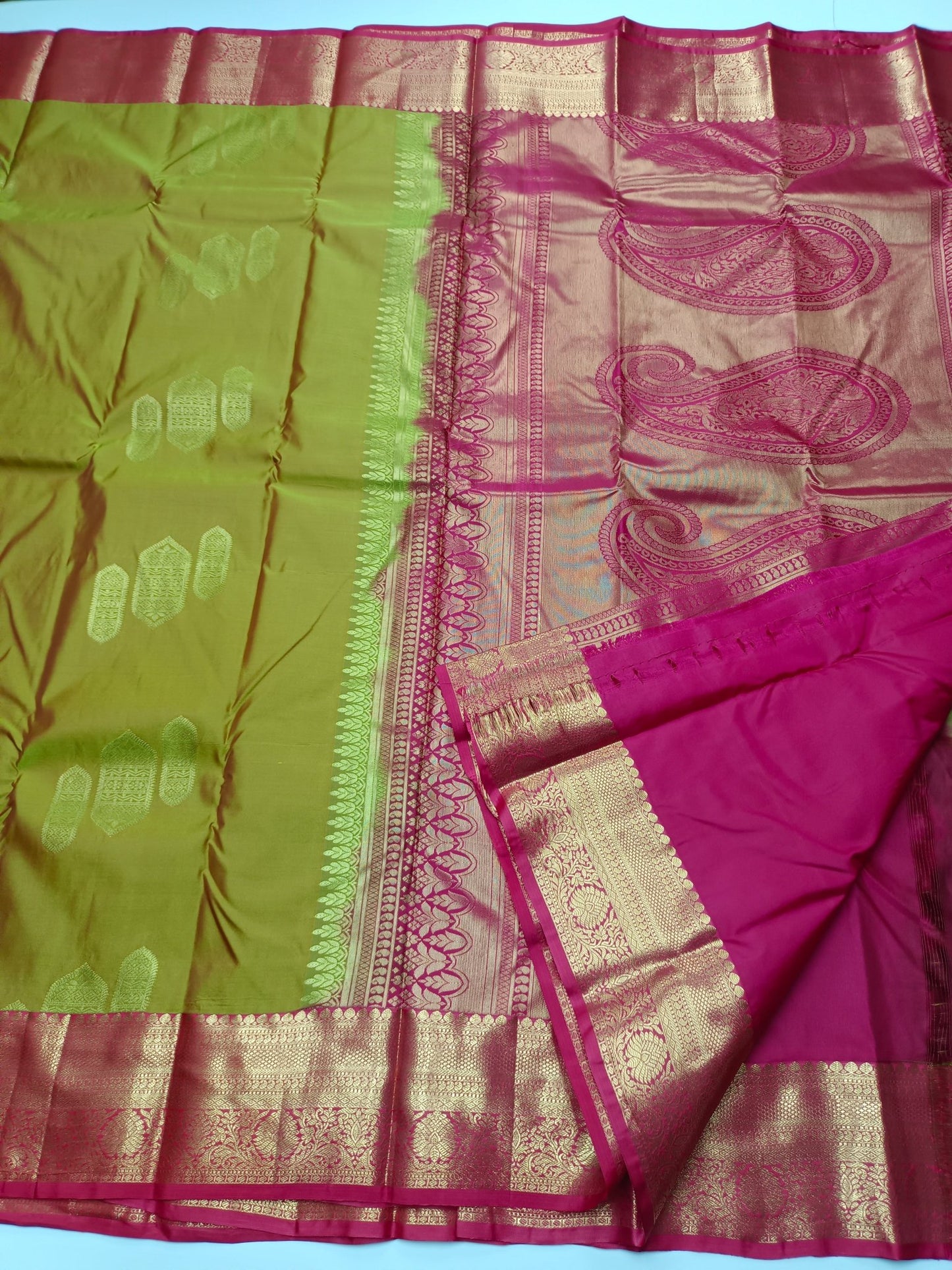 KANCHIPURAM SEMI SILK SAREE - B S CHANNABASAPPA & SONS