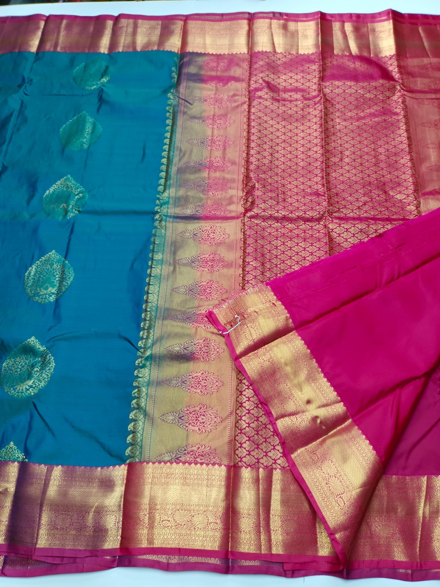 KANCHIPURAM SEMI SILK SAREE - B S CHANNABASAPPA & SONS