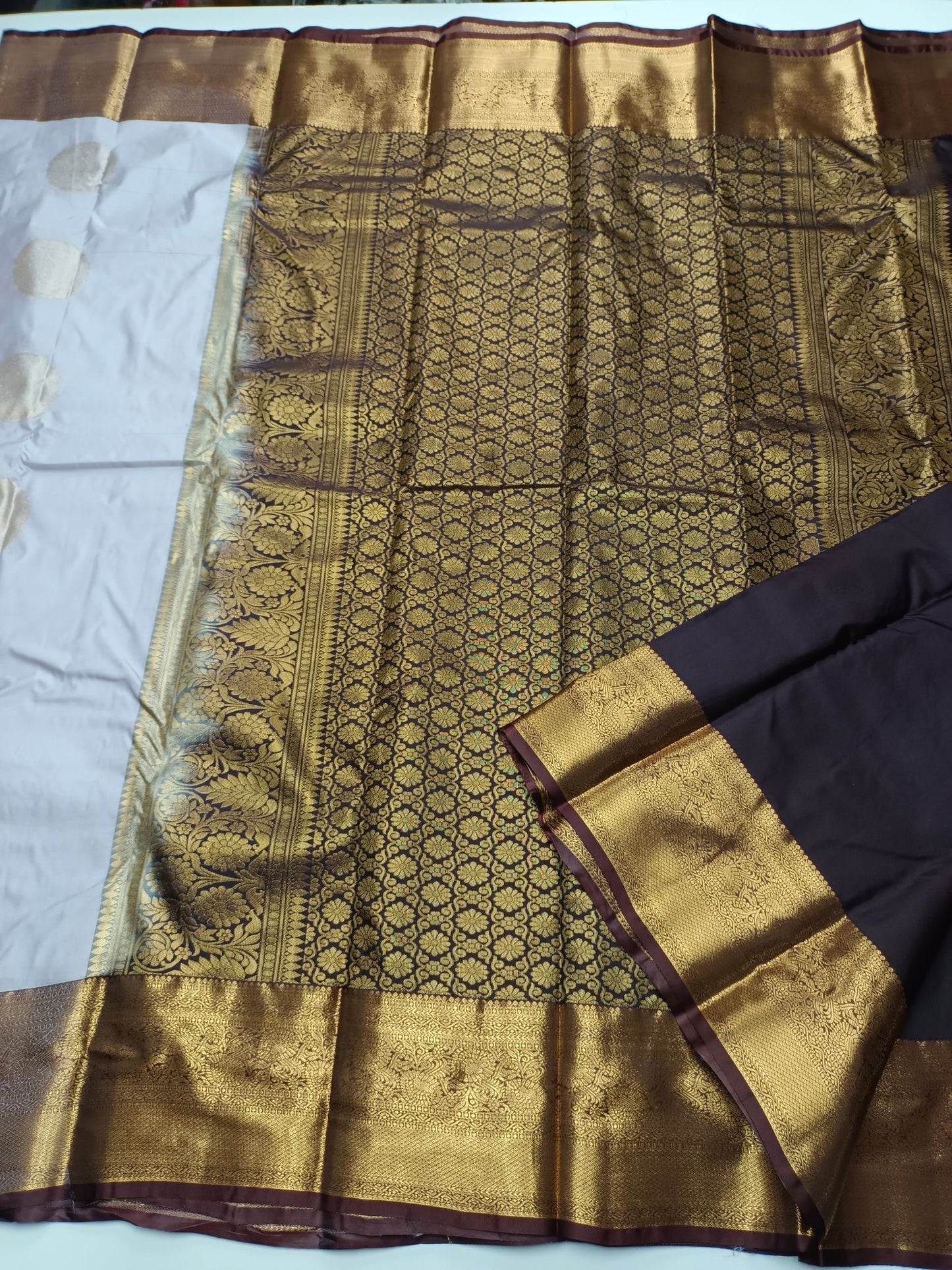 KANCHIPURAM SEMI SILK SAREE - B S CHANNABASAPPA & SONS