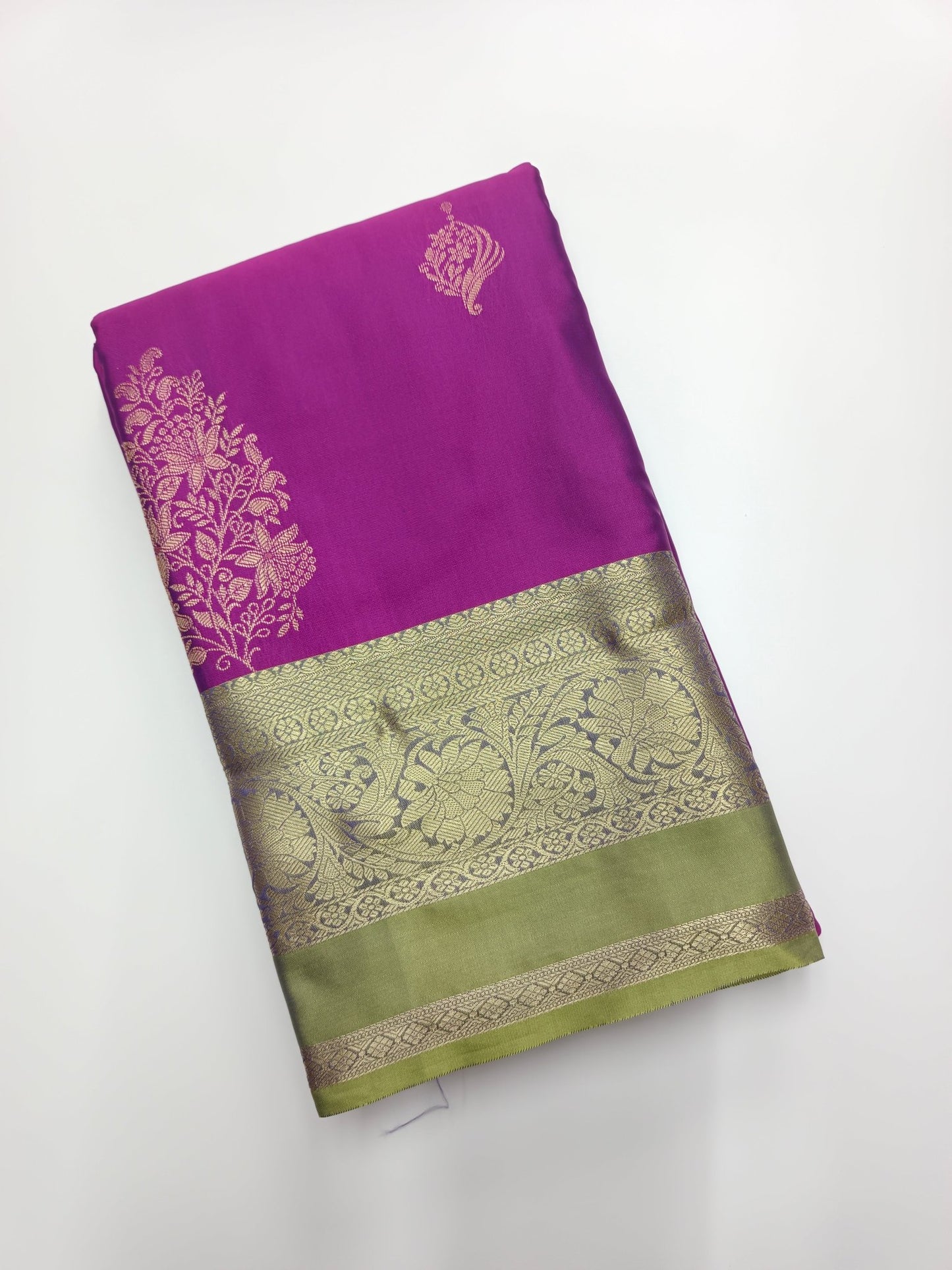 KANCHIPURAM SEMI SILK SAREE - B S CHANNABASAPPA & SONS