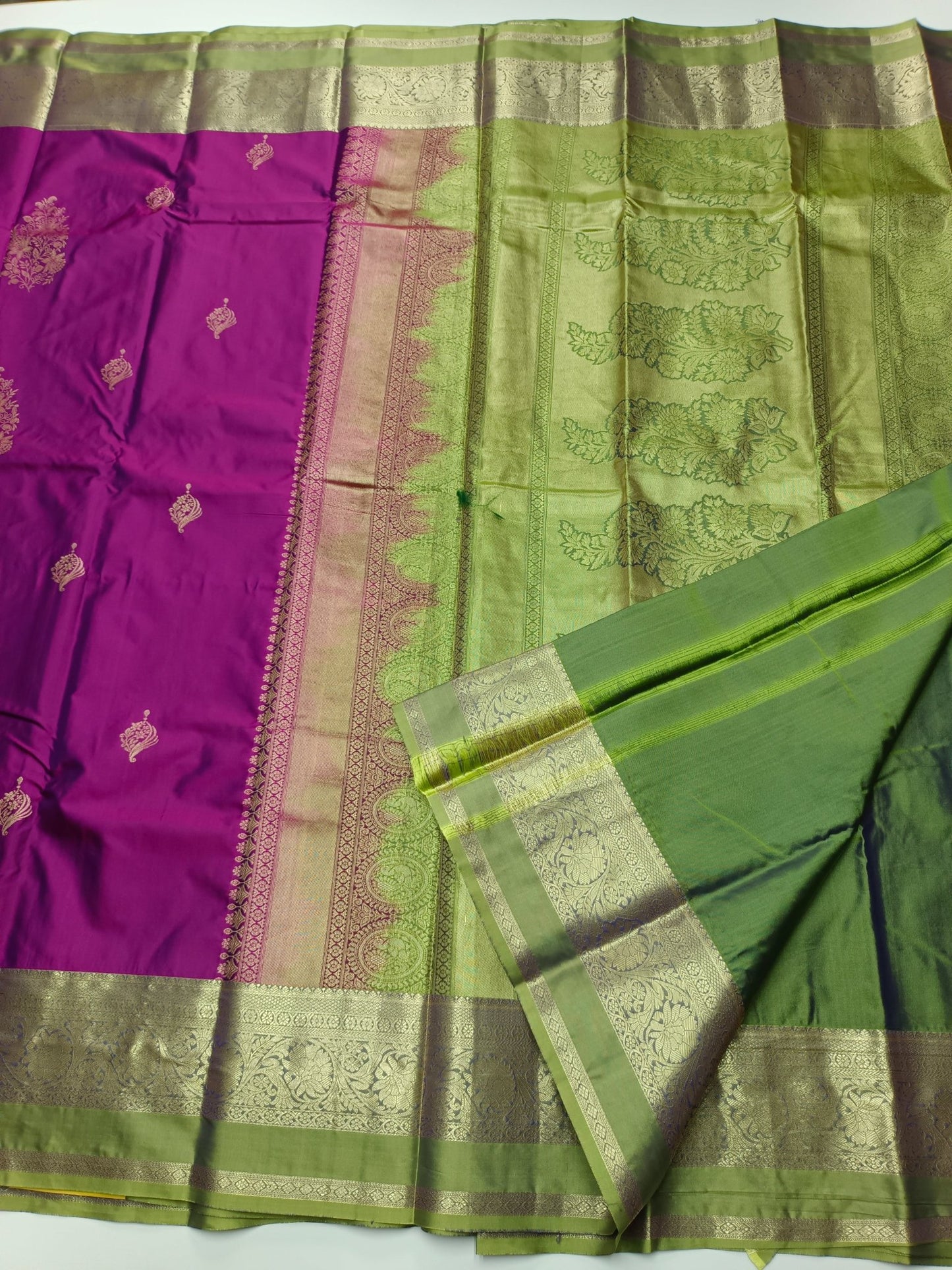 KANCHIPURAM SEMI SILK SAREE - B S CHANNABASAPPA & SONS