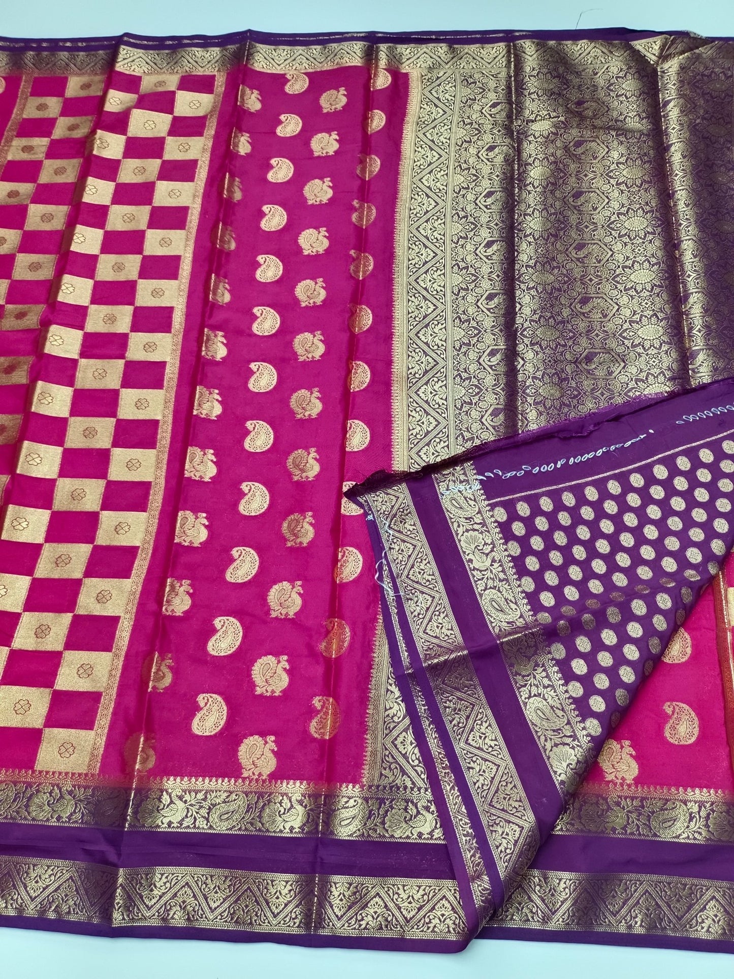 SEMI CREPE SILK SAREE - B S CHANNABASAPPA & SONS