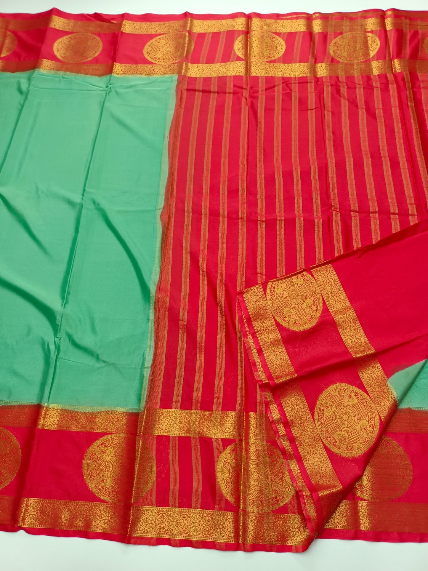 SEMI CREPE SILK SAREE - B S CHANNABASAPPA & SONS
