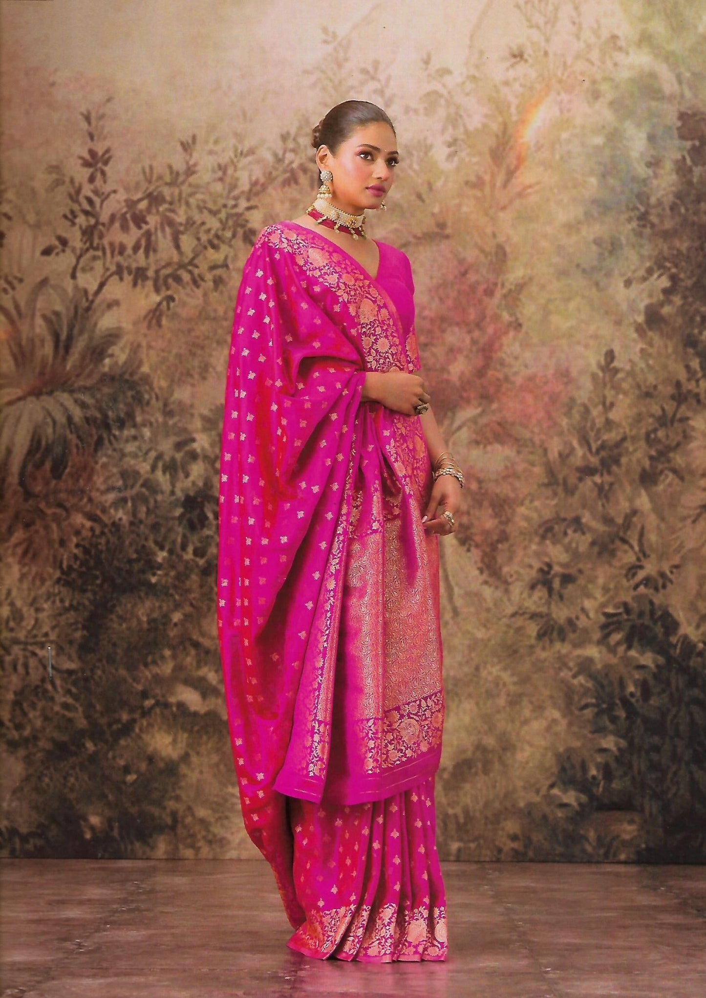 FANCY SATIN SILK SAREE - B S CHANNABASAPPA & SONS