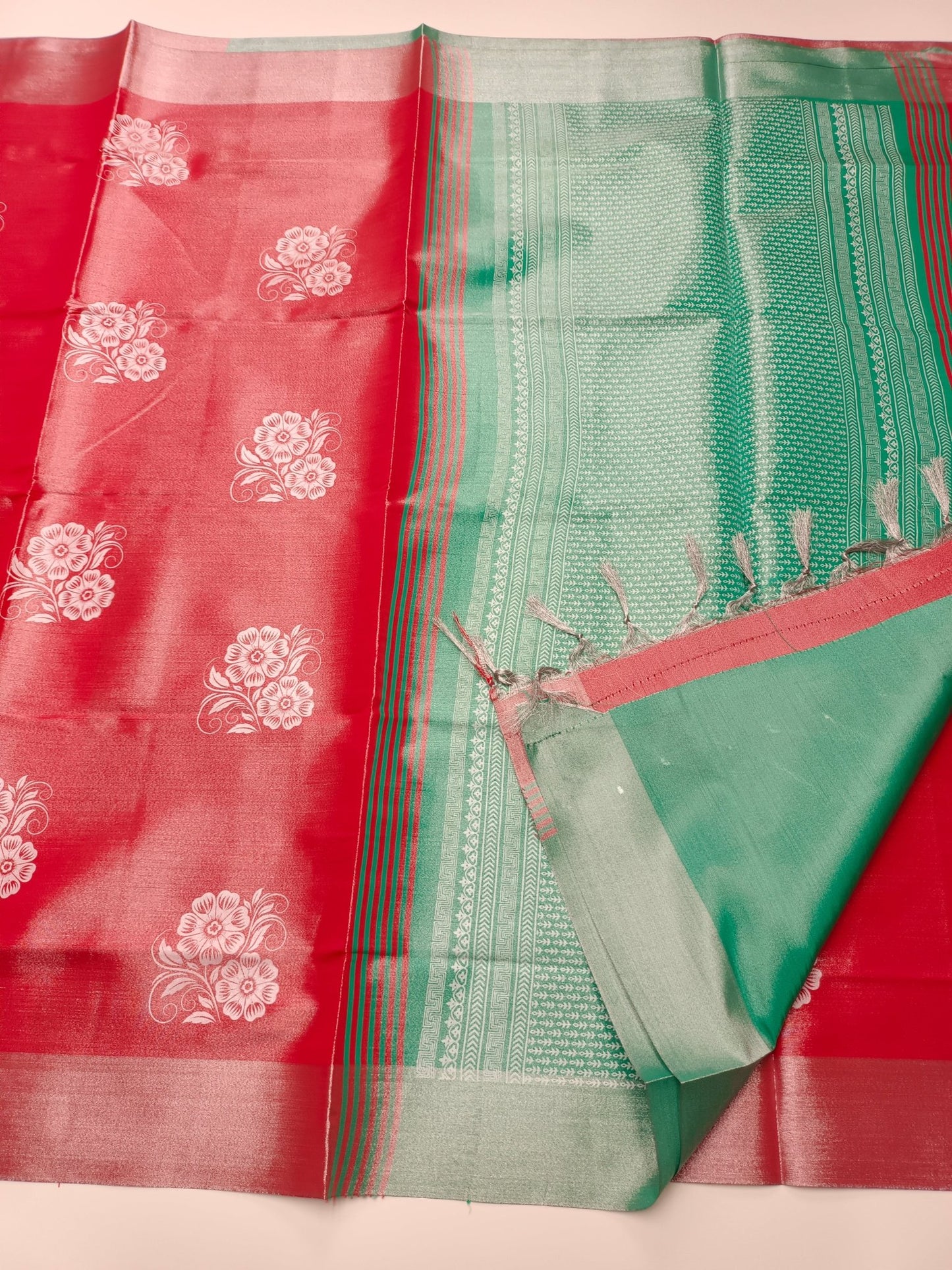 TISSUE COTTON SAREE - B S CHANNABASAPPA & SONS