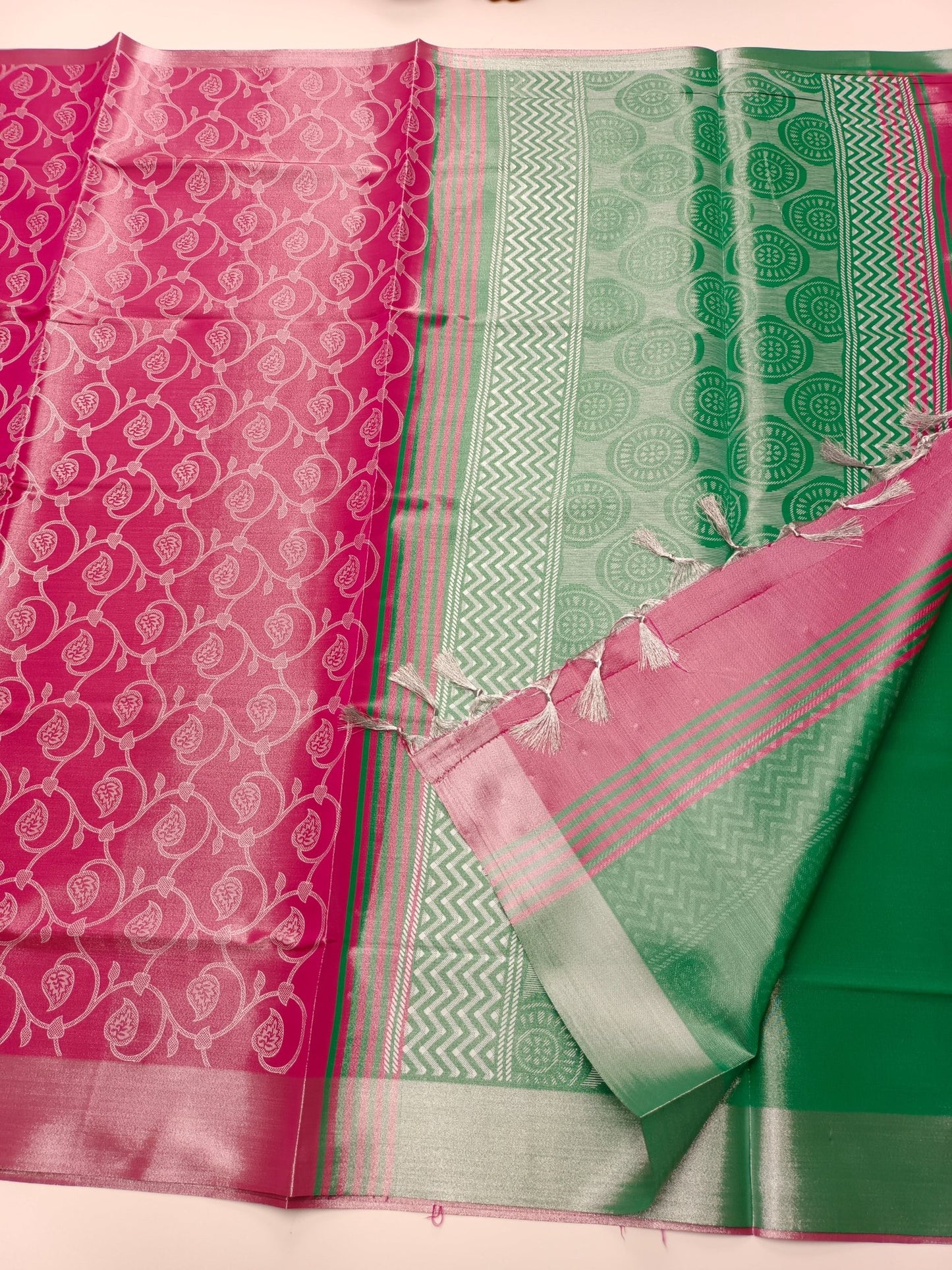 TISSUE COTTON SAREE - B S CHANNABASAPPA & SONS