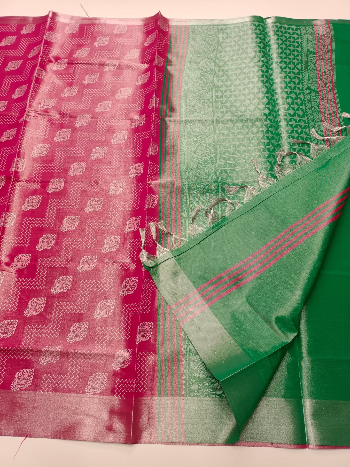 TISSUE COTTON SAREE - B S CHANNABASAPPA & SONS