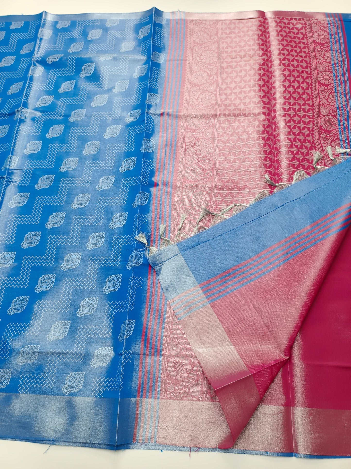 TISSUE COTTON SAREE - B S CHANNABASAPPA & SONS