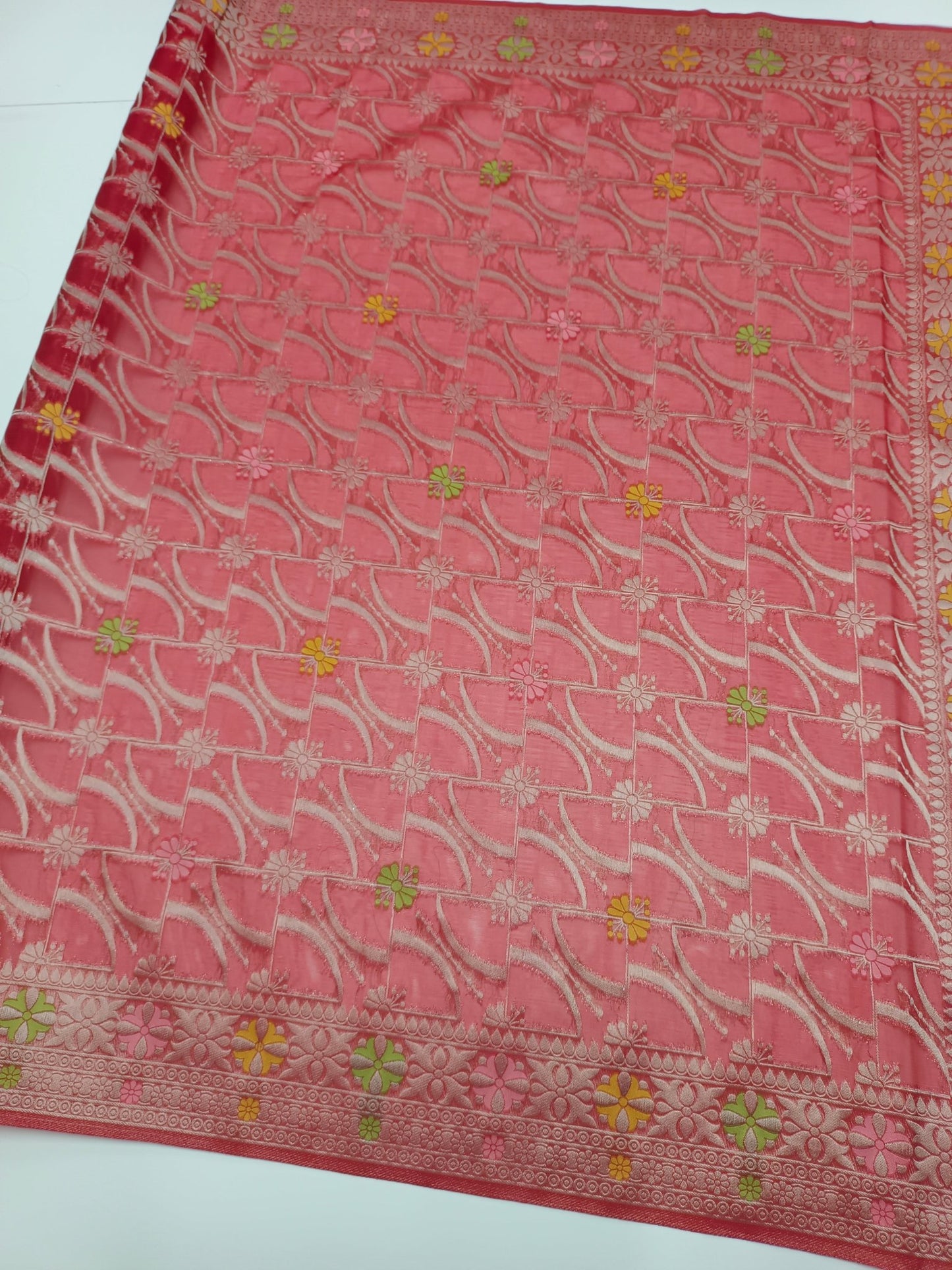 FANCY ORGANZA SAREE - B S CHANNABASAPPA & SONS