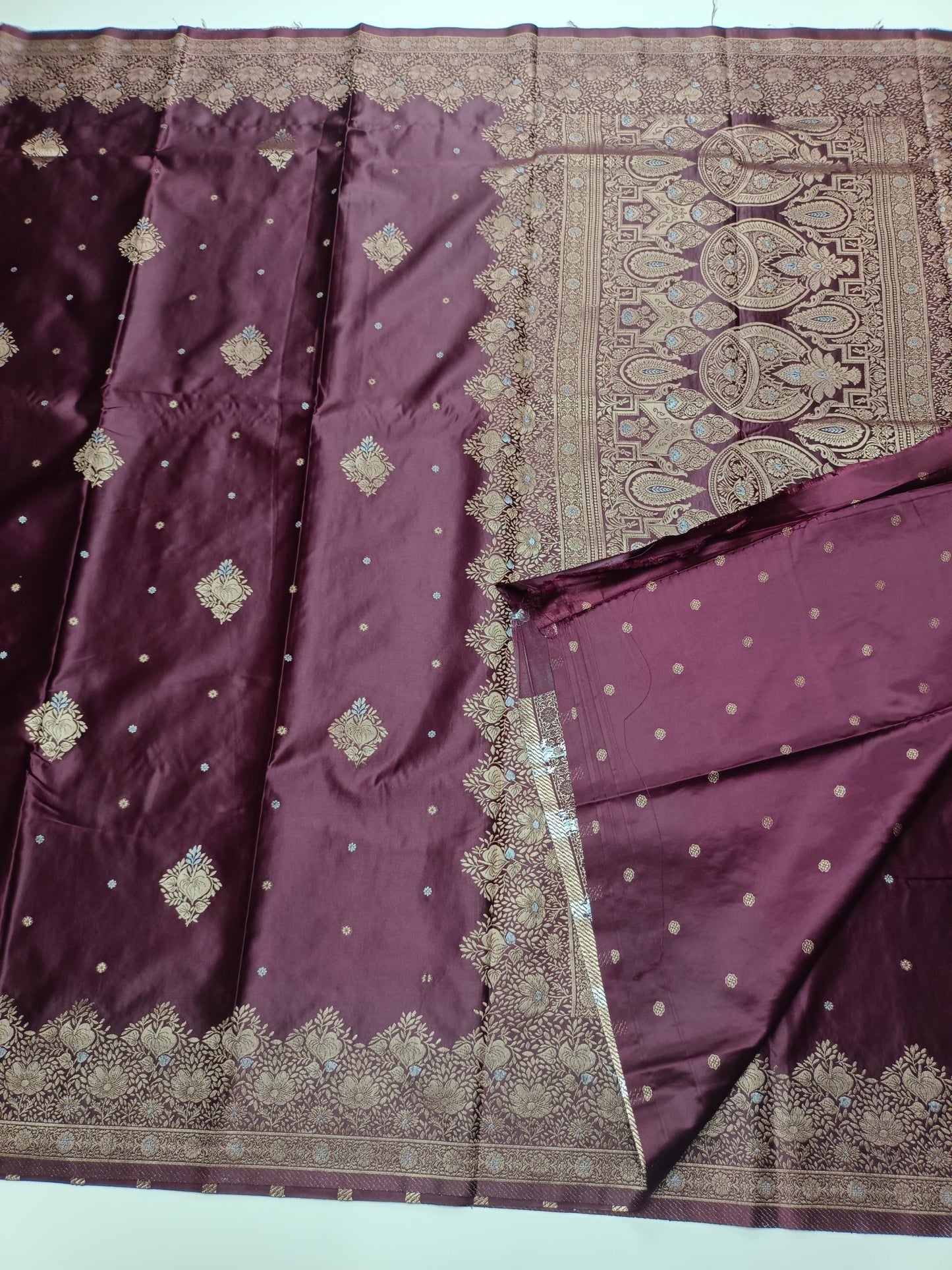SATIN CREPE SILK SAREE - B S CHANNABASAPPA & SONS