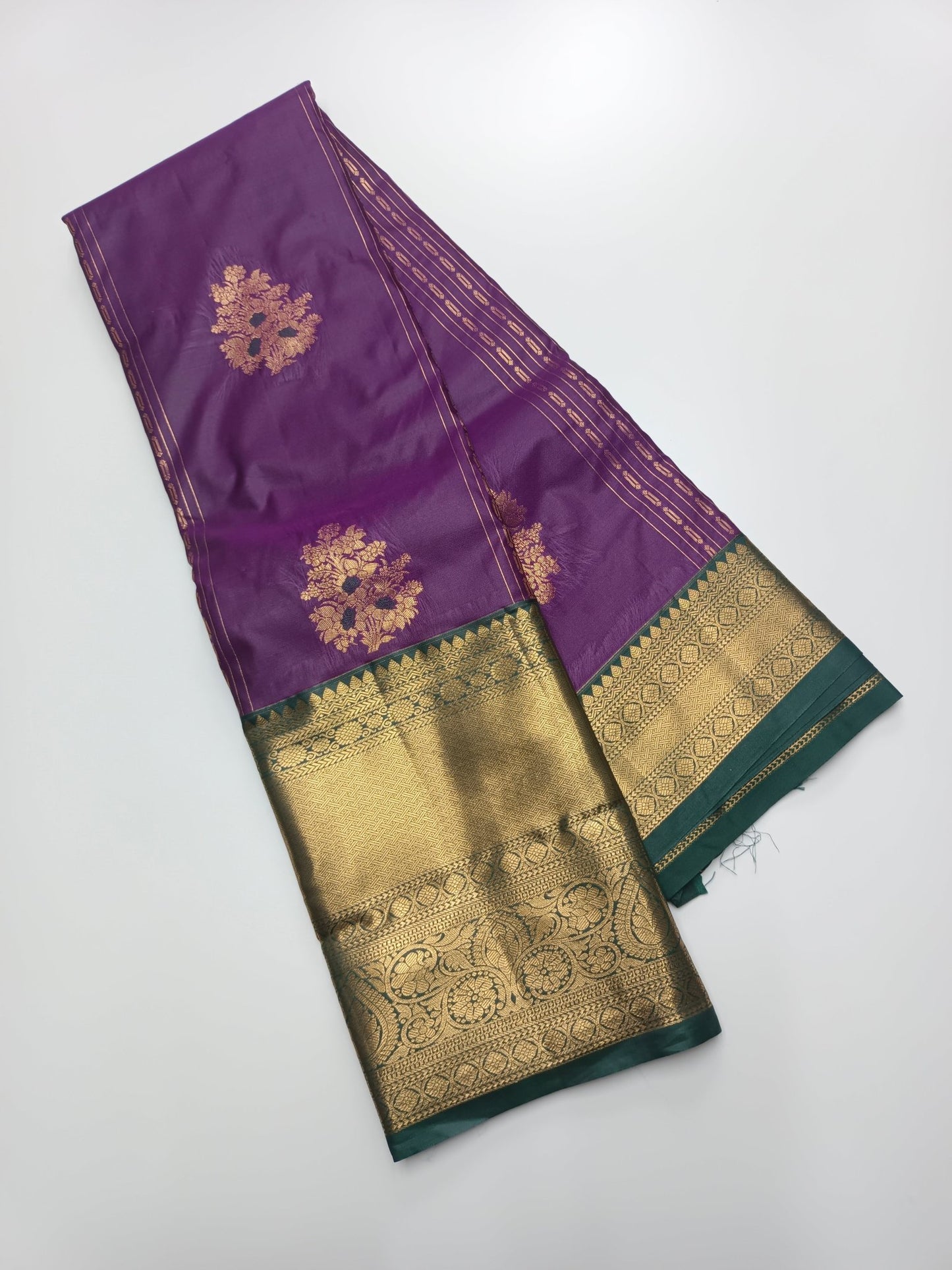 KANCHIPURAM SEMI SILK SAREE - B S CHANNABASAPPA & SONS