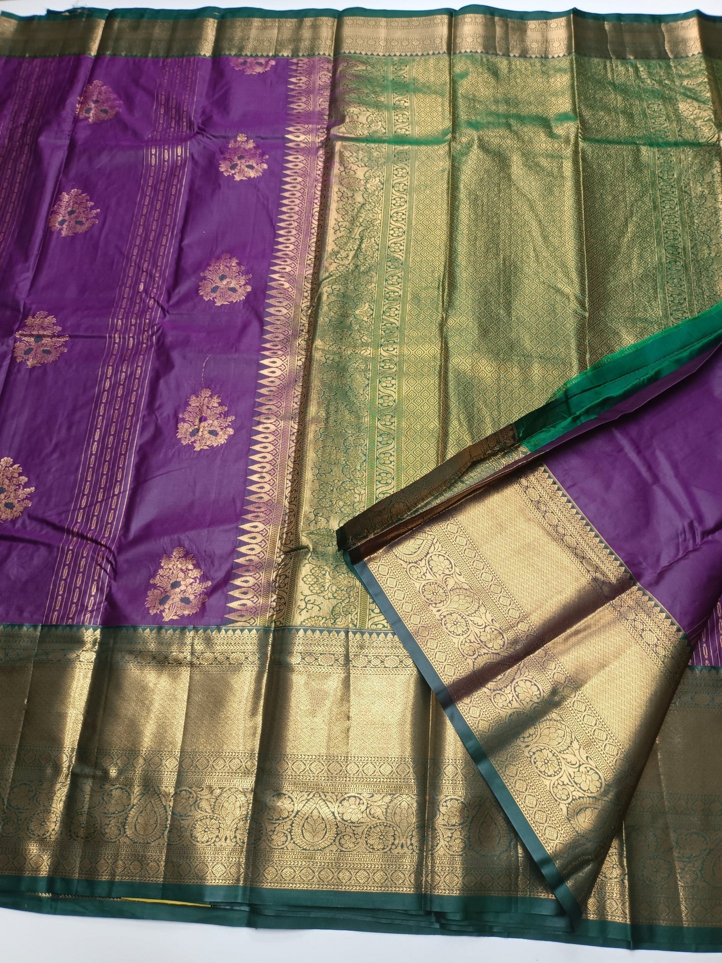 KANCHIPURAM SEMI SILK SAREE - B S CHANNABASAPPA & SONS