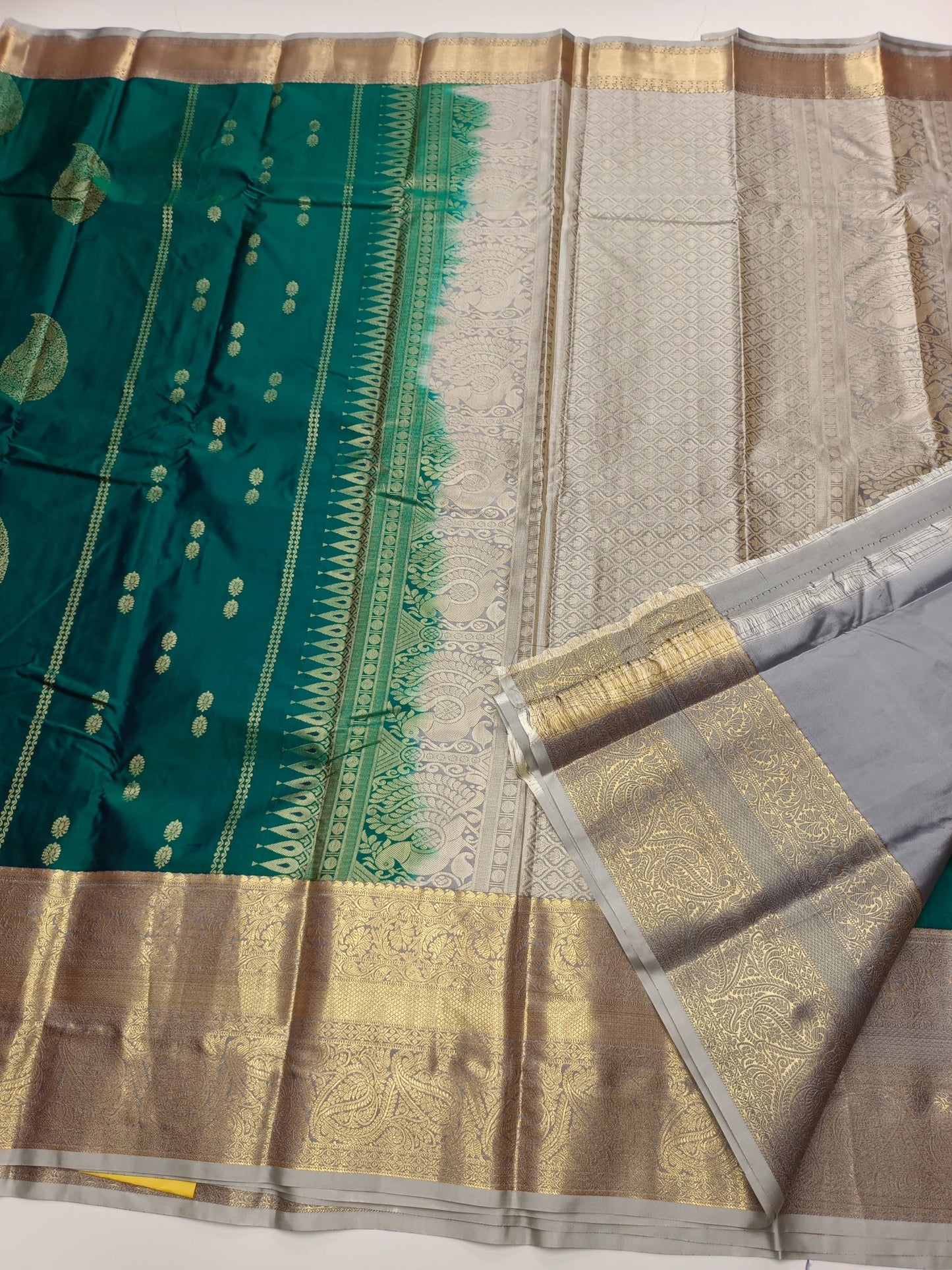 KANCHIPURAM SEMI SILK SAREE - B S CHANNABASAPPA & SONS