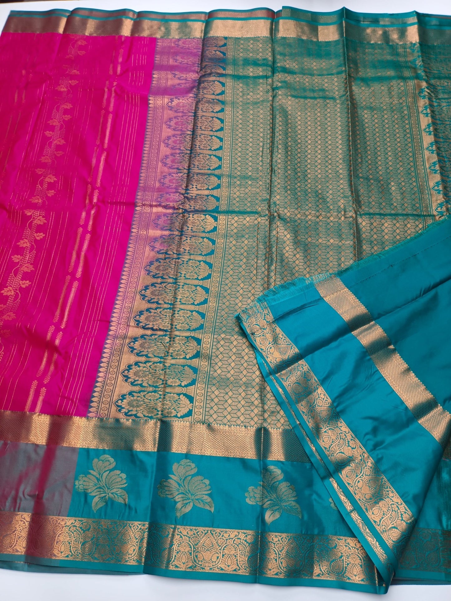 KANCHIPURAM SEMI SILK SAREE - B S CHANNABASAPPA & SONS