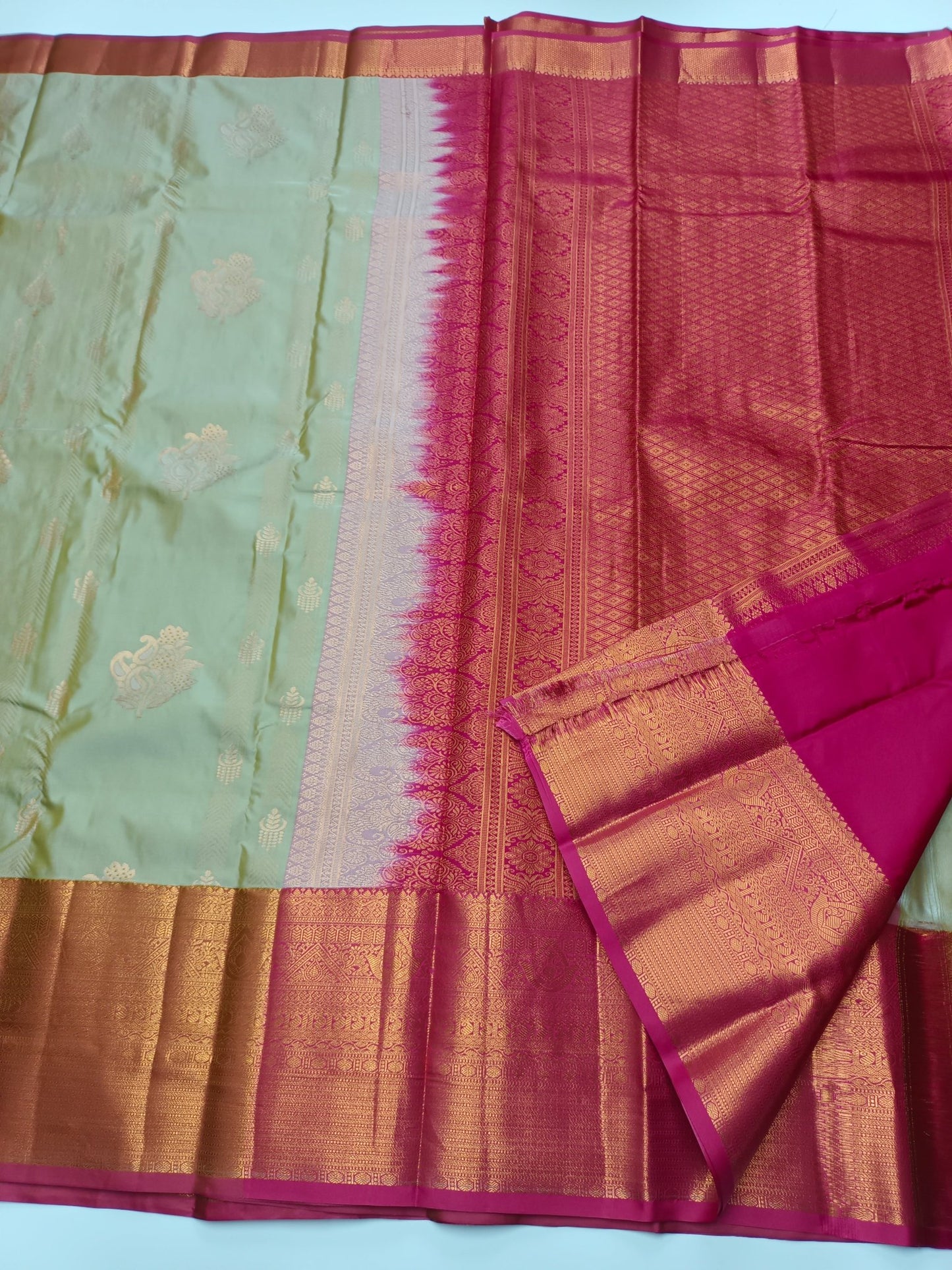 KANCHIPURAM SEMI SILK SAREE - B S CHANNABASAPPA & SONS