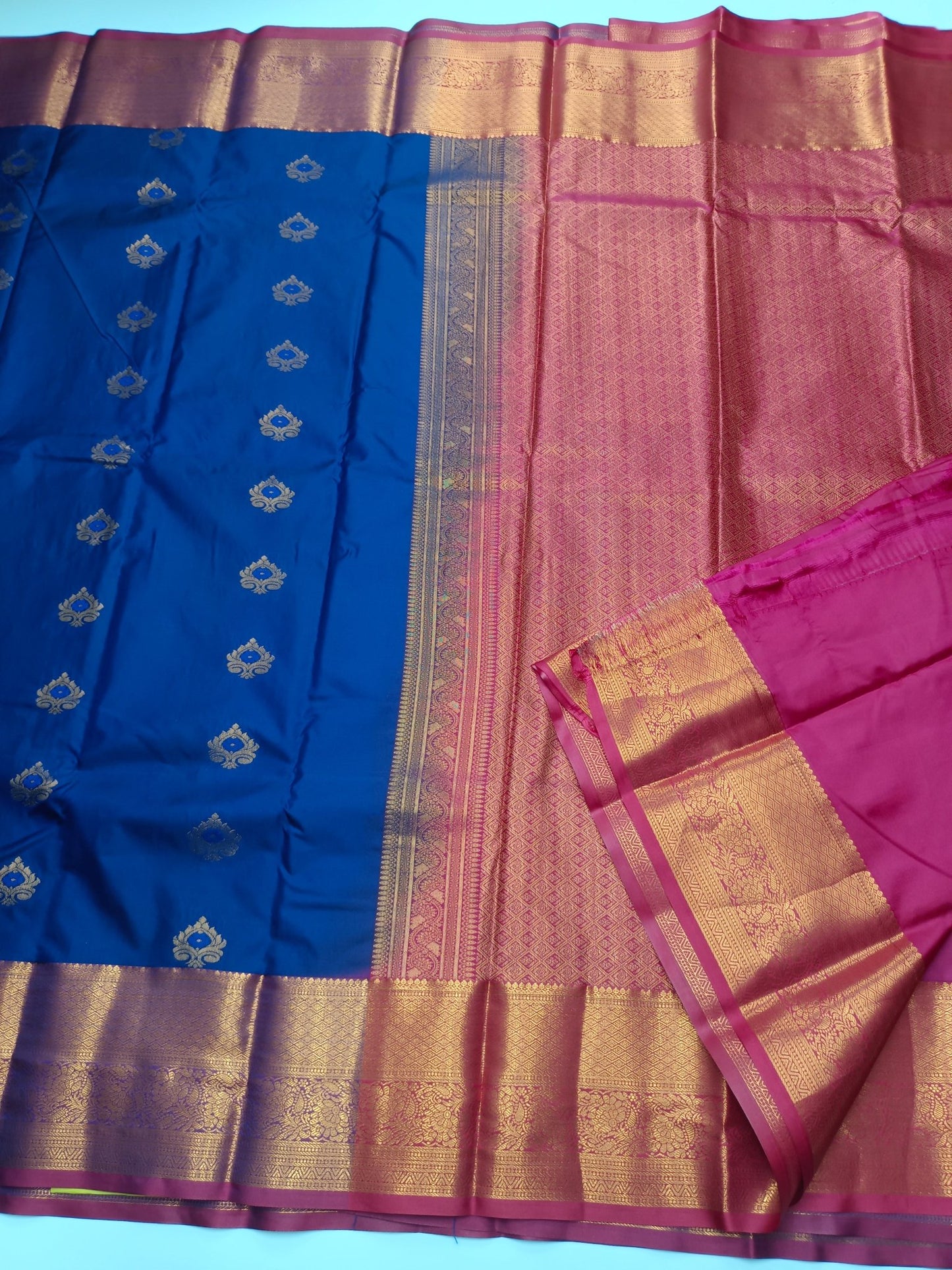 KANCHIPURAM SEMI SILK SAREE - B S CHANNABASAPPA & SONS