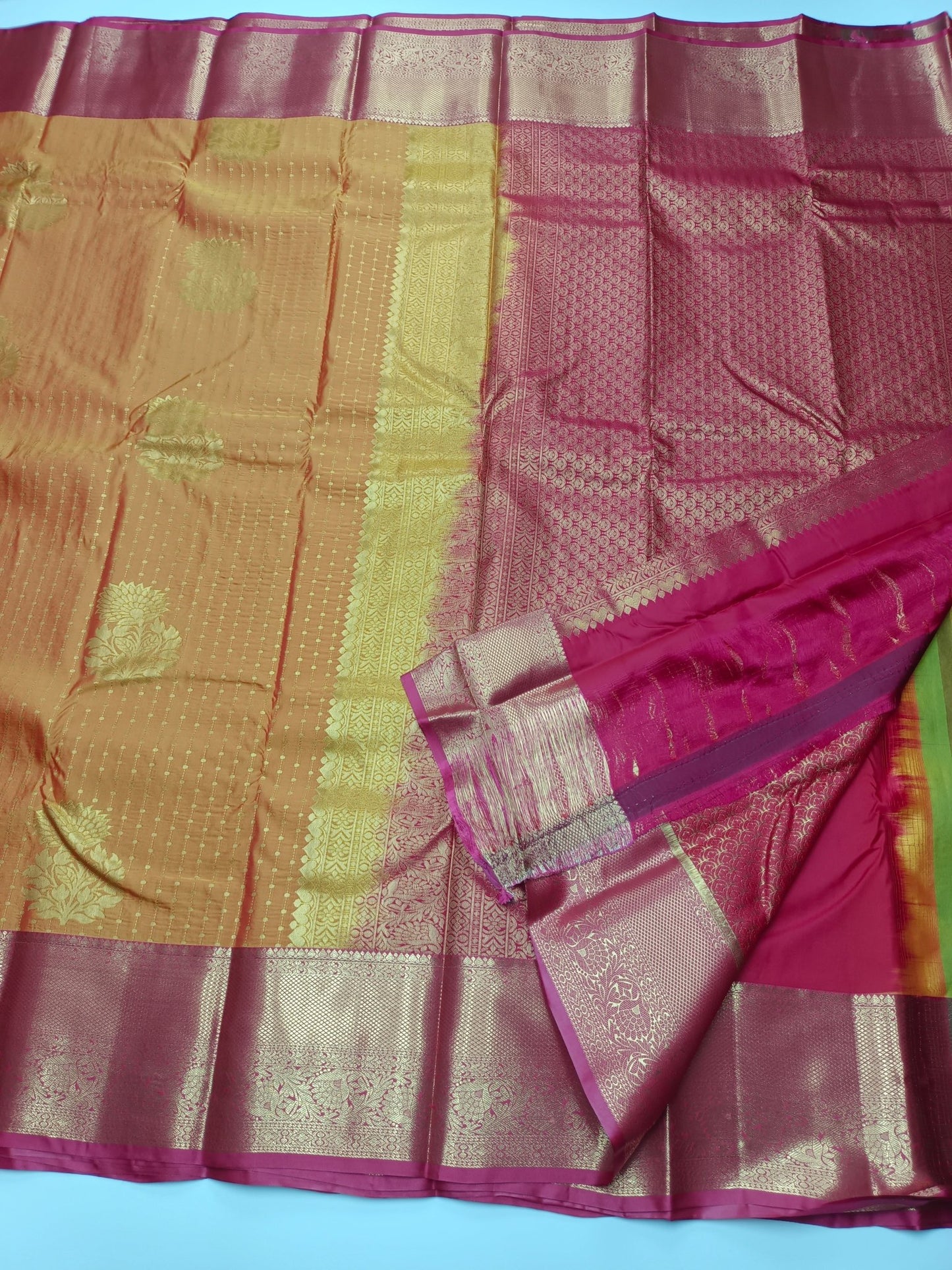 KANCHIPURAM SEMI SILK SAREE - B S CHANNABASAPPA & SONS