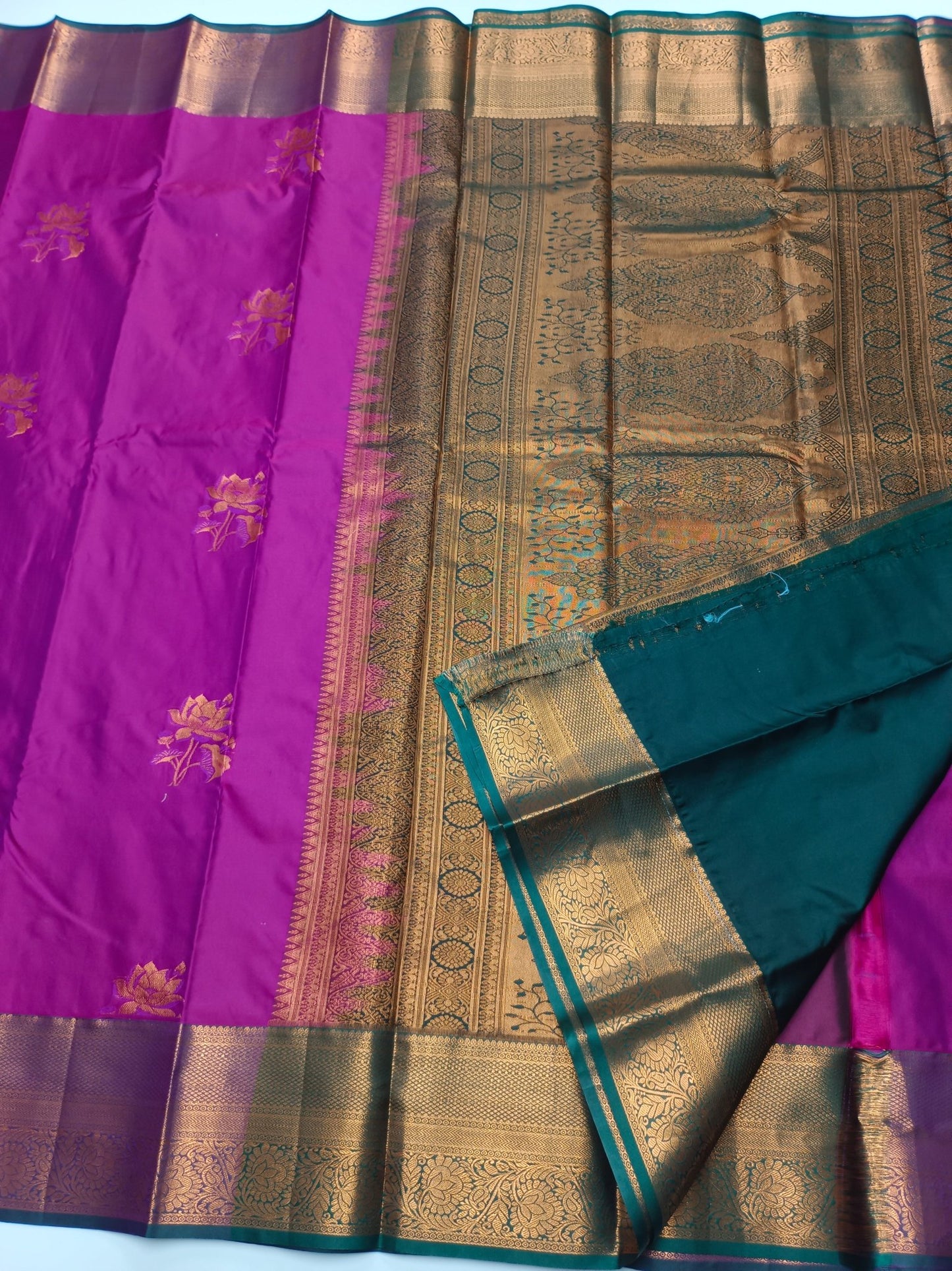 KANCHIPURAM SEMI SILK SAREE - B S CHANNABASAPPA & SONS