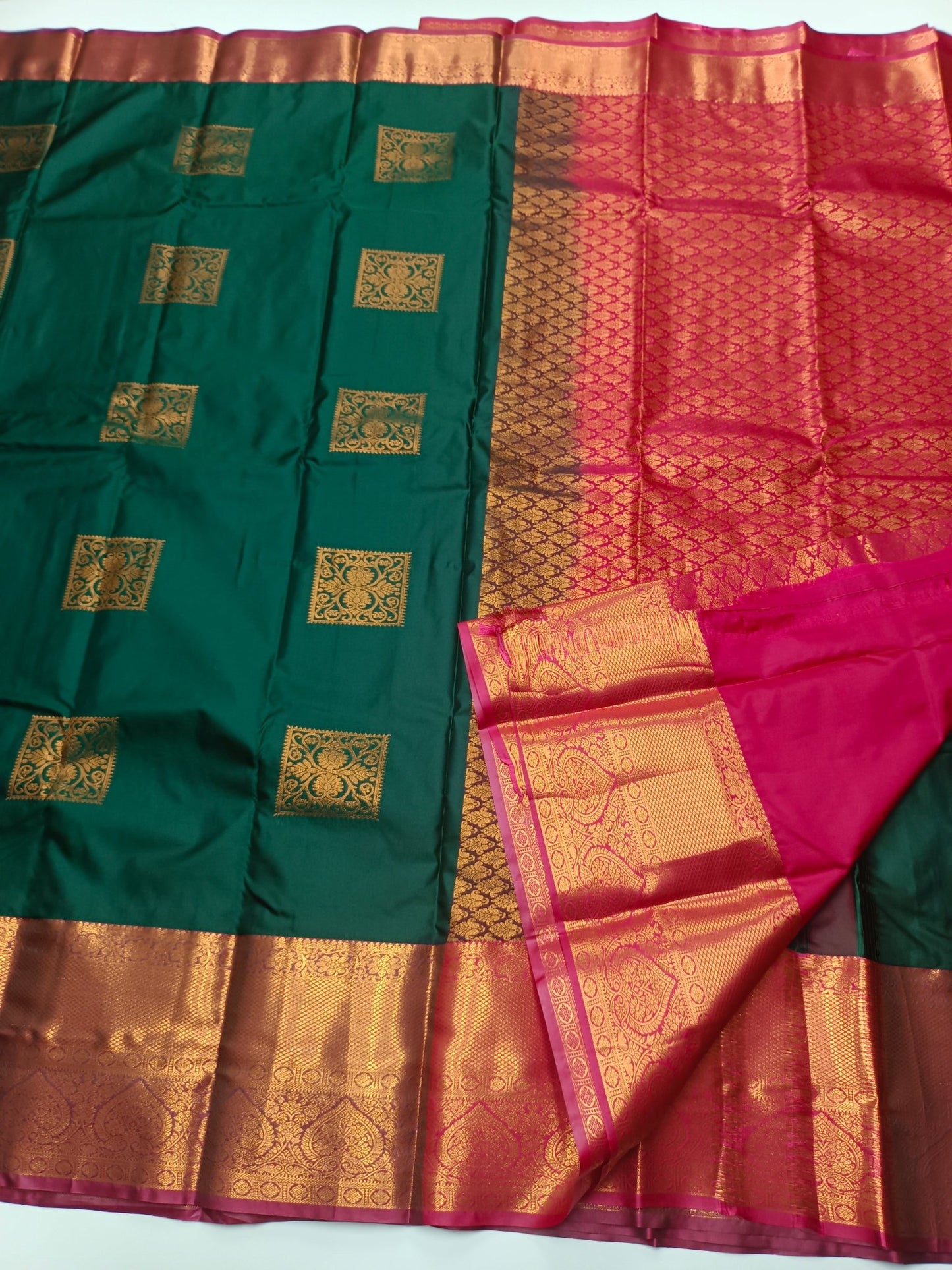 KANCHIPURAM SEMI SILK SAREE - B S CHANNABASAPPA & SONS