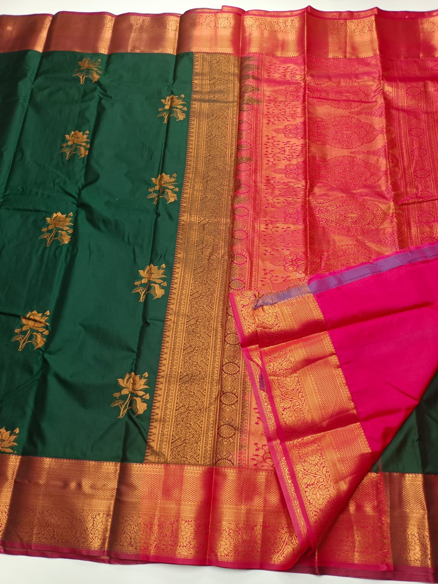 KANCHIPURAM SEMI SILK SAREE - B S CHANNABASAPPA & SONS