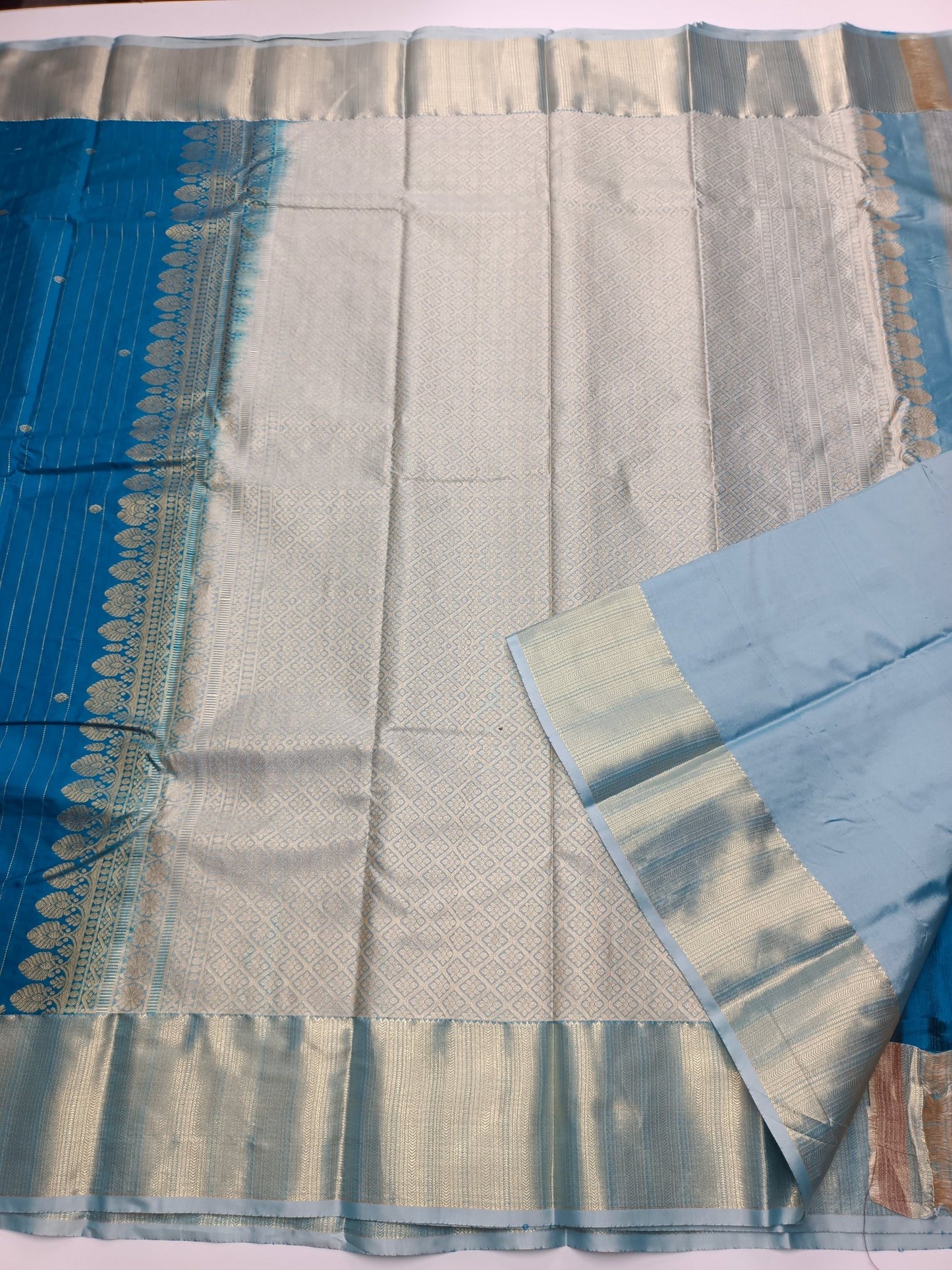 KANCHIPURAM SEMI SILK SAREE - B S CHANNABASAPPA & SONS