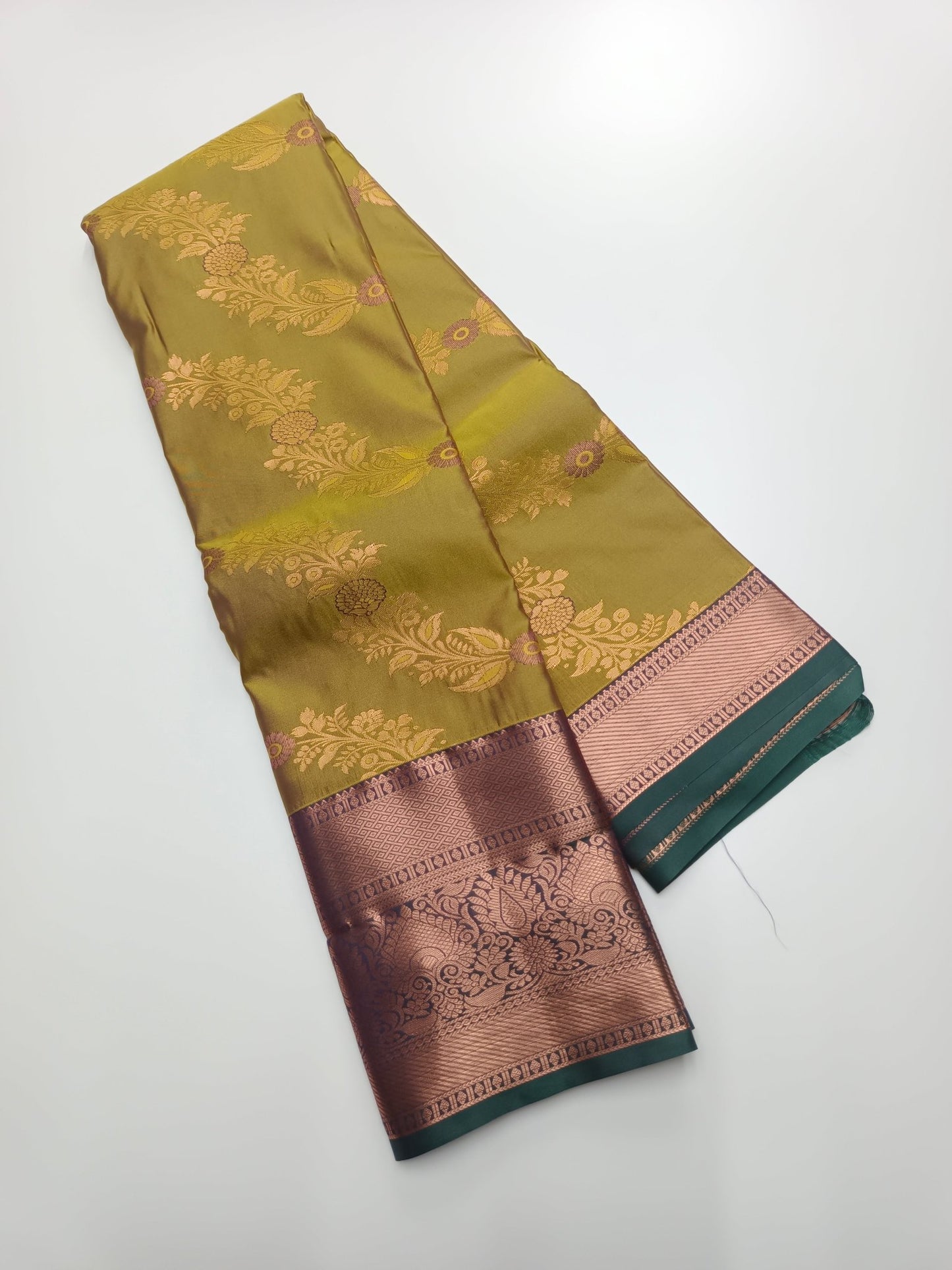 KANCHIPURAM SEMI SILK SAREE - B S CHANNABASAPPA & SONS