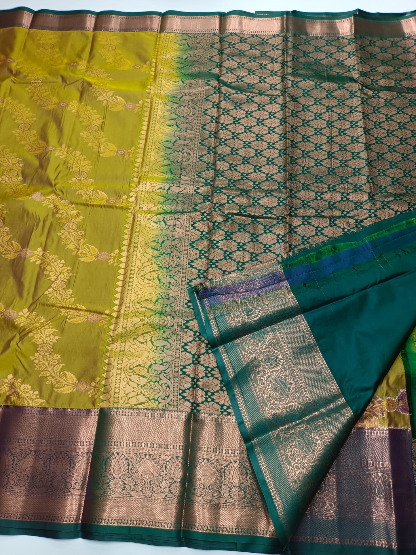 KANCHIPURAM SEMI SILK SAREE - B S CHANNABASAPPA & SONS