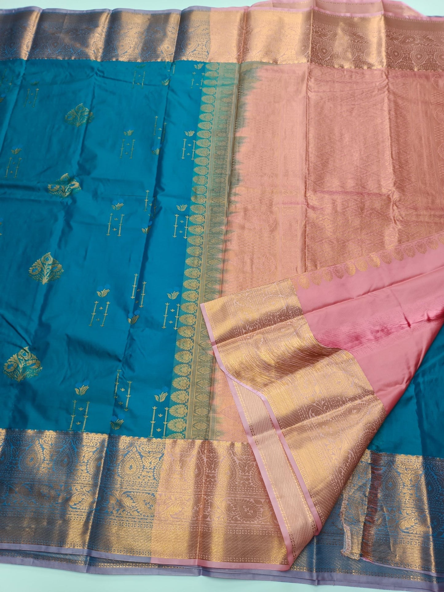 KANCHIPURAM SEMI SILK SAREE - B S CHANNABASAPPA & SONS