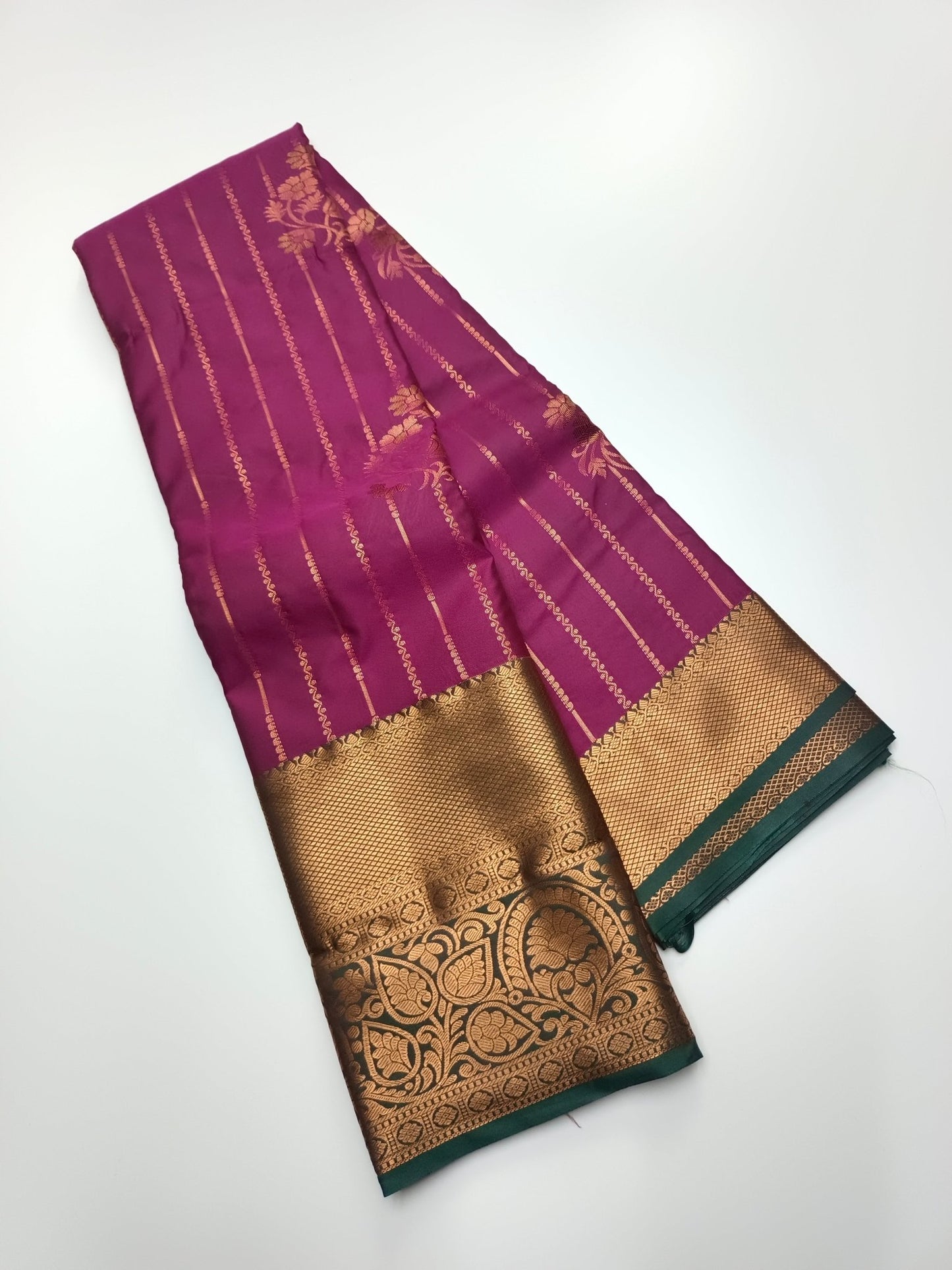 KANCHIPURAM SEMI SILK SAREE - B S CHANNABASAPPA & SONS
