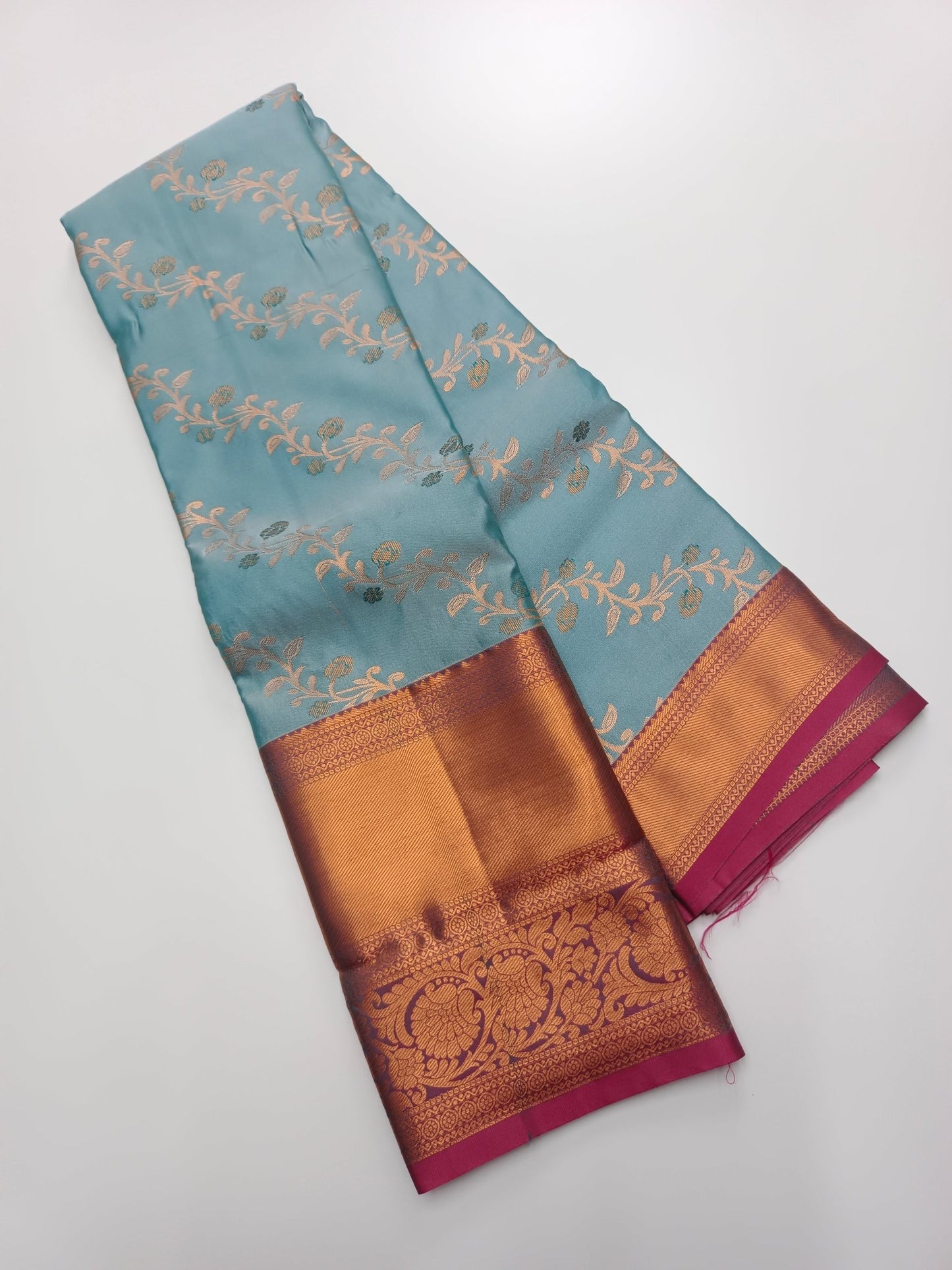 KANCHIPURAM SEMI SILK SAREE - B S CHANNABASAPPA & SONS