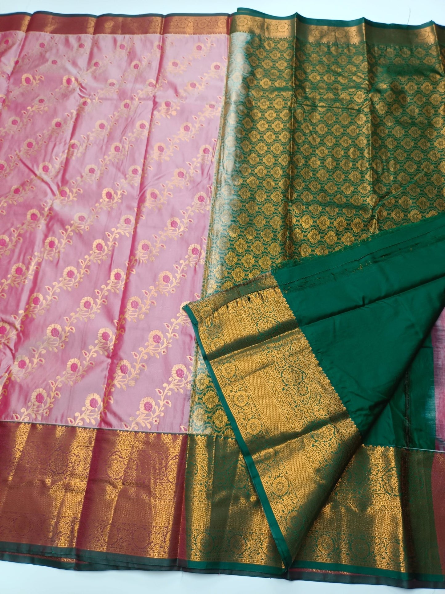 KANCHIPURAM SEMI SILK SAREE - B S CHANNABASAPPA & SONS