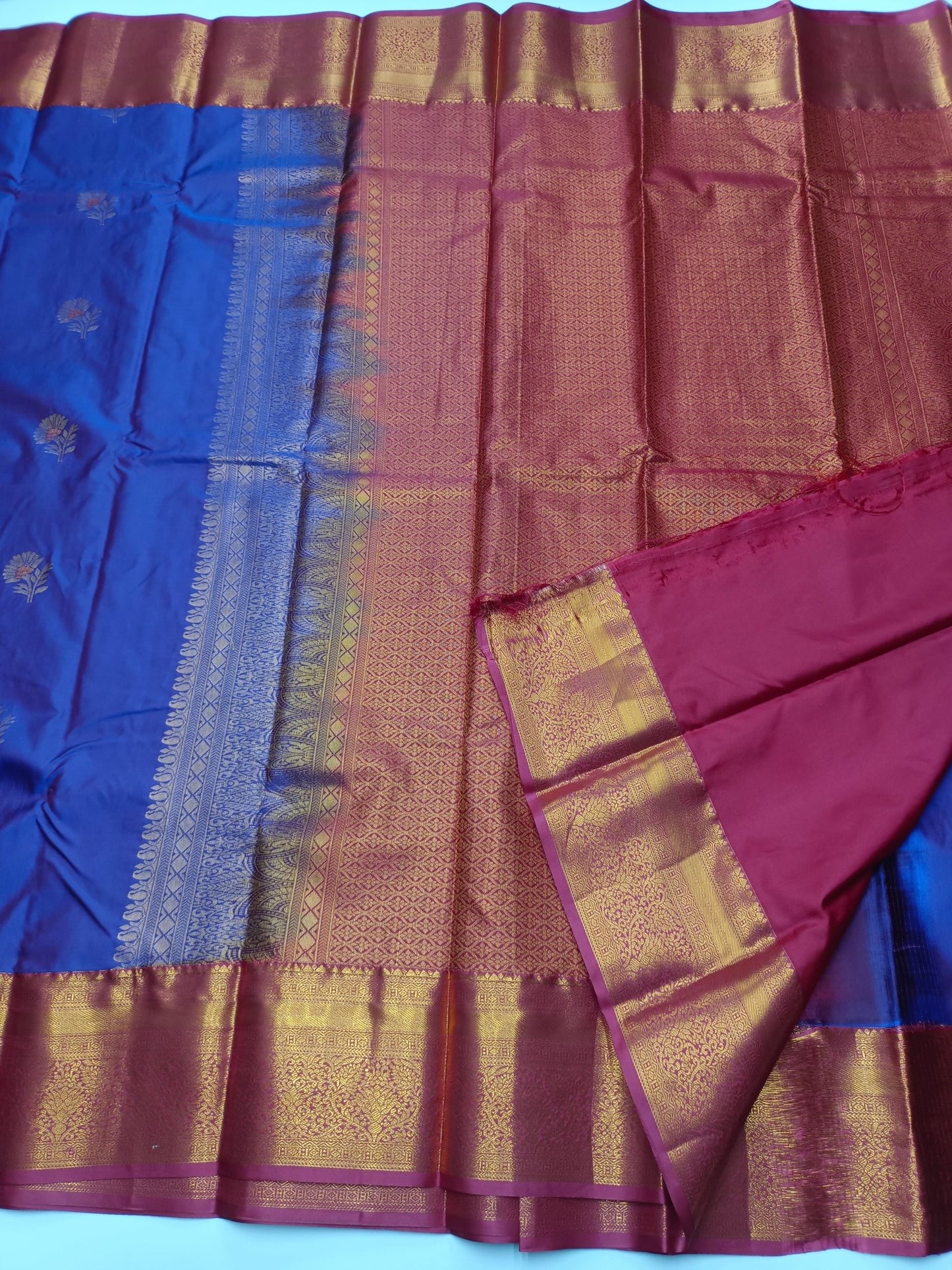 KANCHIPURAM SEMI SILK SAREE - B S CHANNABASAPPA & SONS