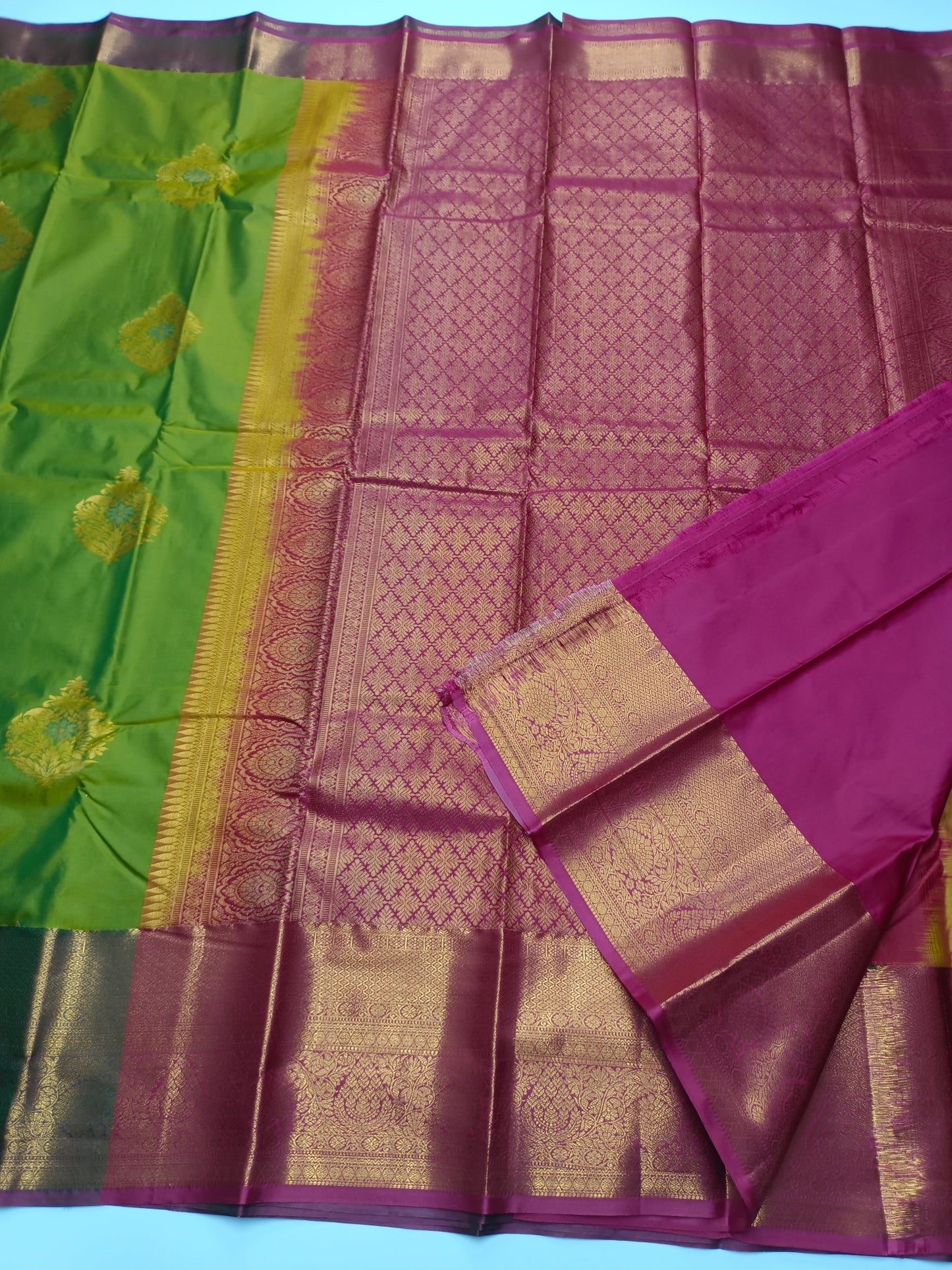 KANCHIPURAM SEMI SILK SAREE - B S CHANNABASAPPA & SONS