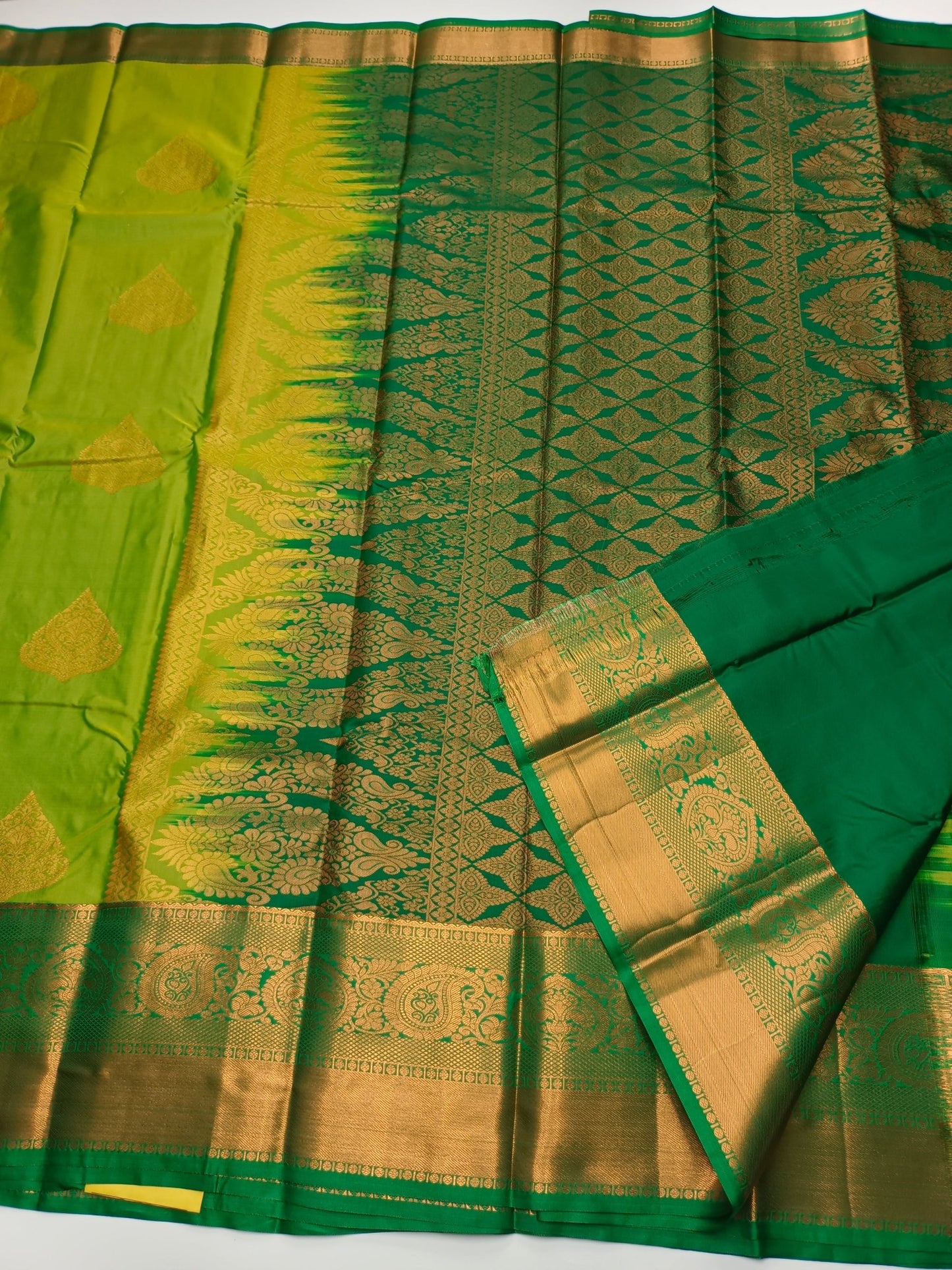 KANCHIPURAM SEMI SILK SAREE - B S CHANNABASAPPA & SONS