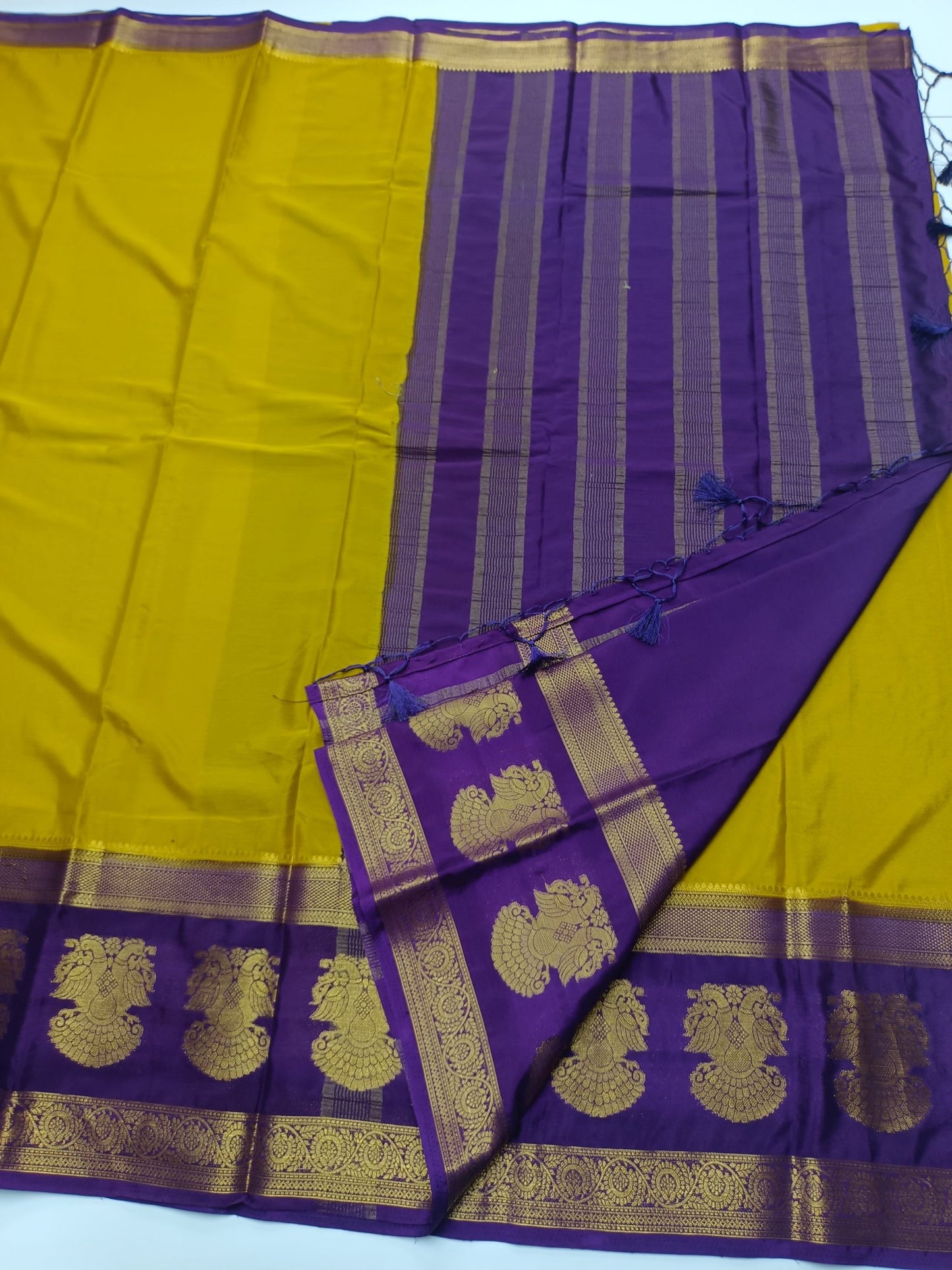 SEMI CREPE SILK SAREE - B S CHANNABASAPPA & SONS