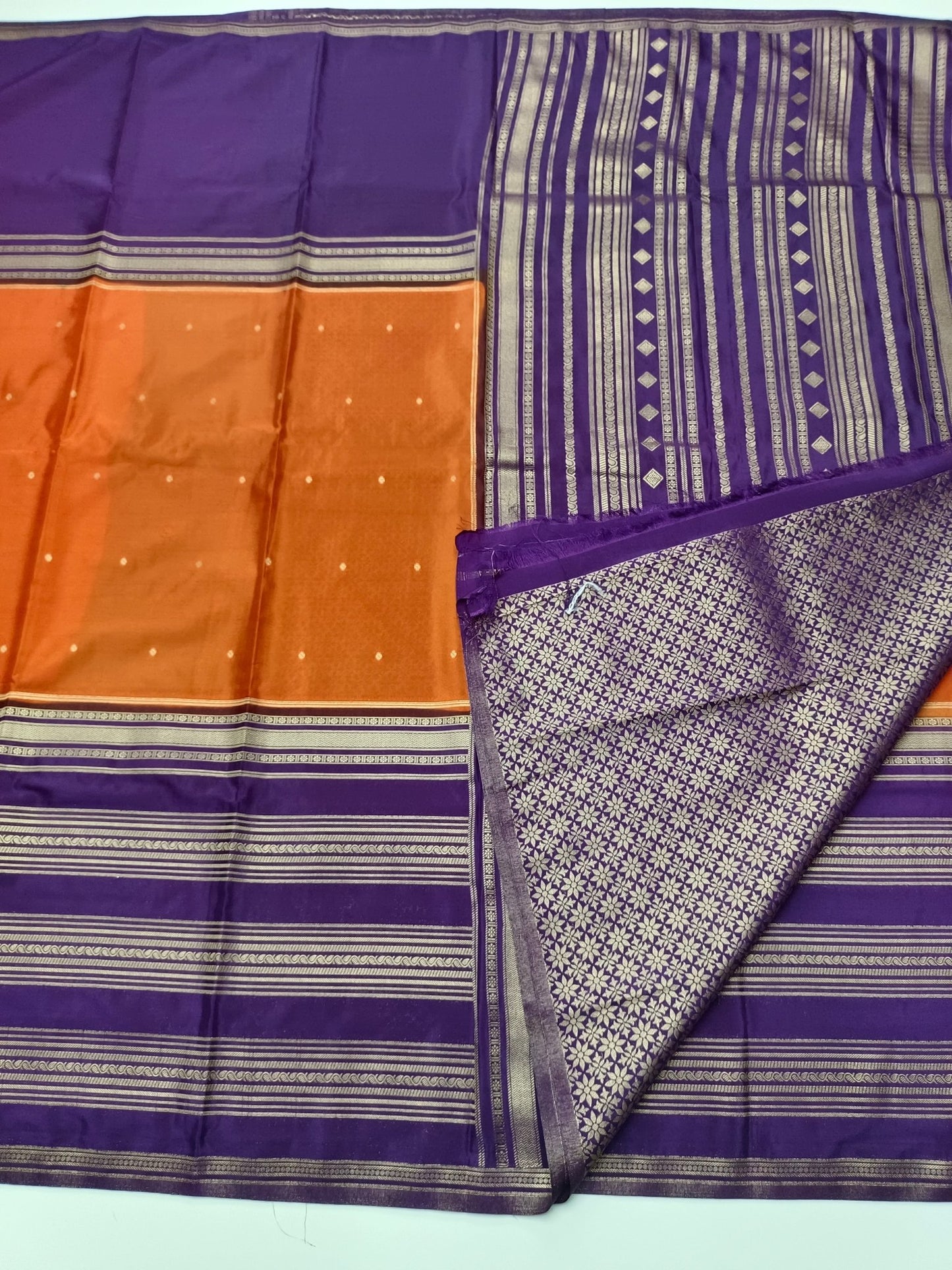 2D SEMI CREPE SILK SAREE - B S CHANNABASAPPA & SONS