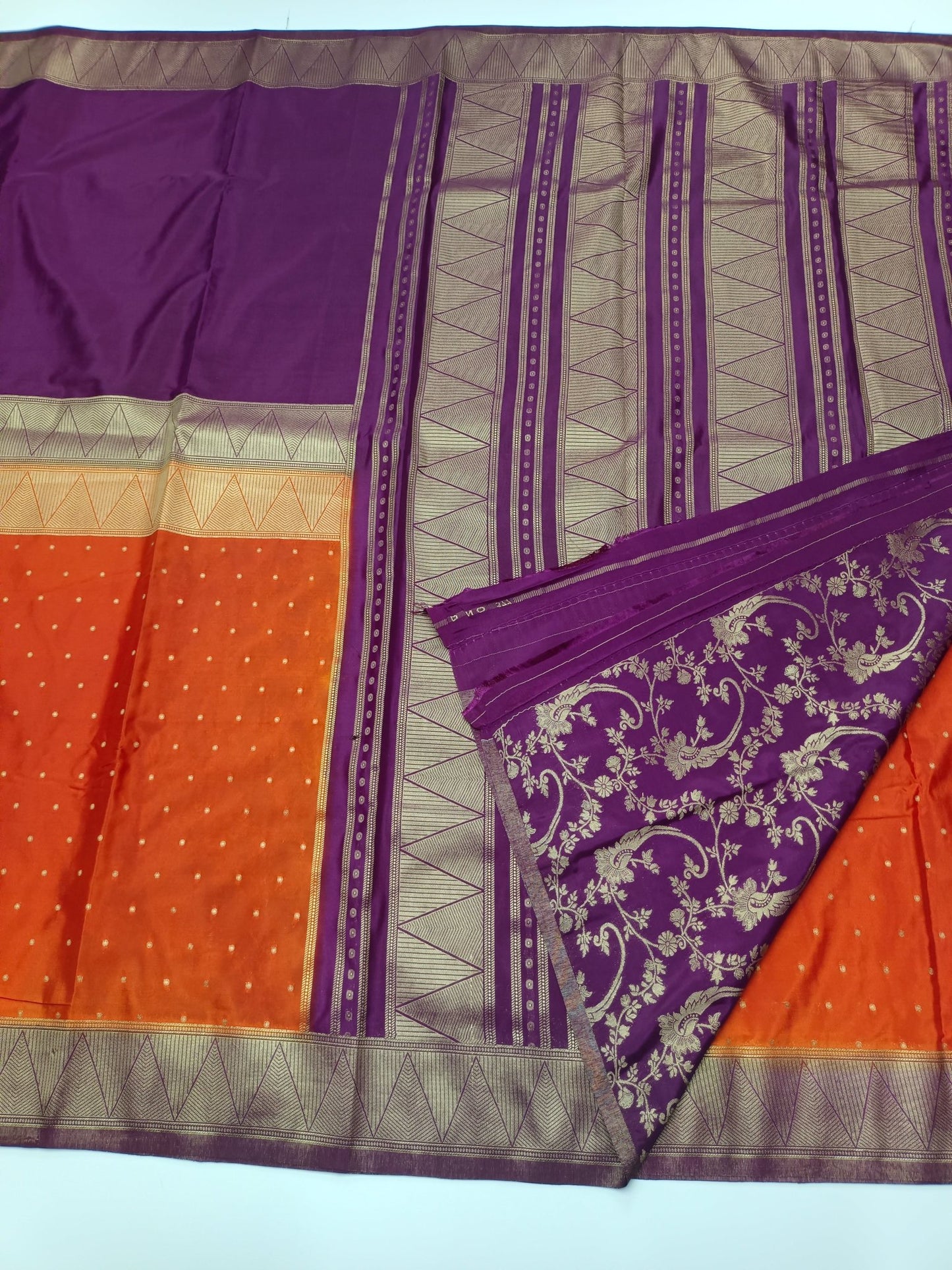 2D SEMI CREPE SILK SAREE - B S CHANNABASAPPA & SONS