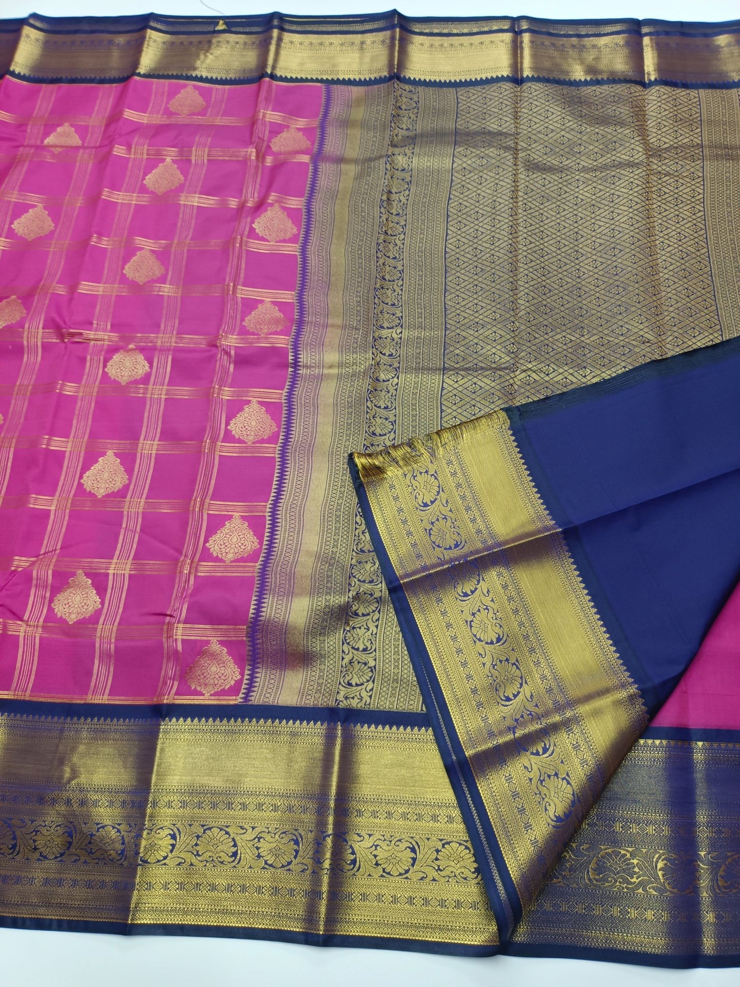 KANCHIPURAM SEMI SILK SAREE - B S CHANNABASAPPA & SONS
