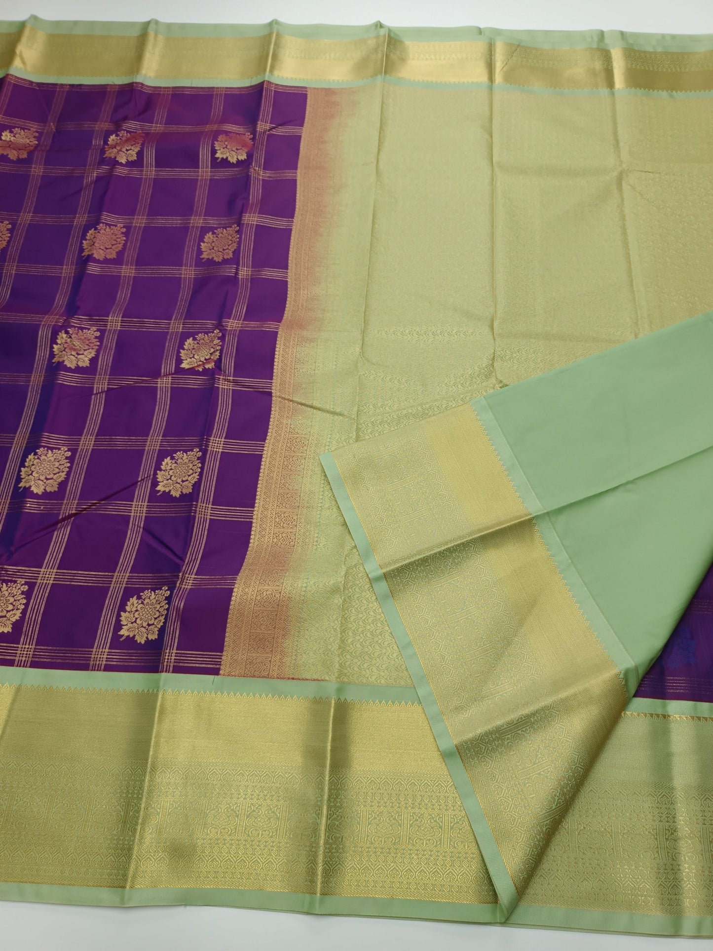 KANCHIPURAM SEMI SILK SAREE - B S CHANNABASAPPA & SONS