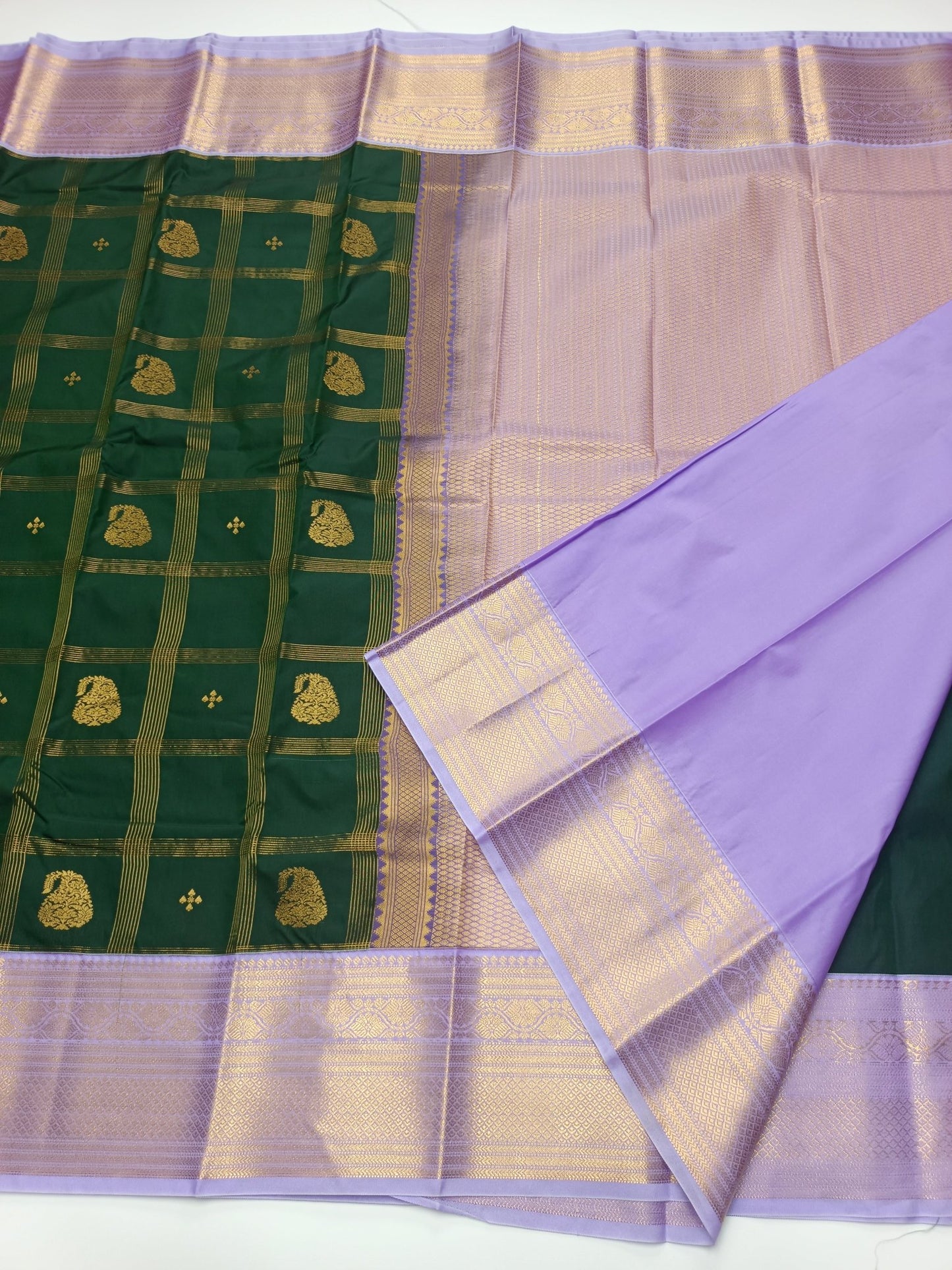 KANCHIPURAM SEMI SILK SAREE - B S CHANNABASAPPA & SONS